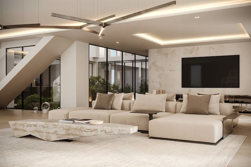 Master en-suite with freestanding bath, new-build penthouse, La Quinta, Benahavis