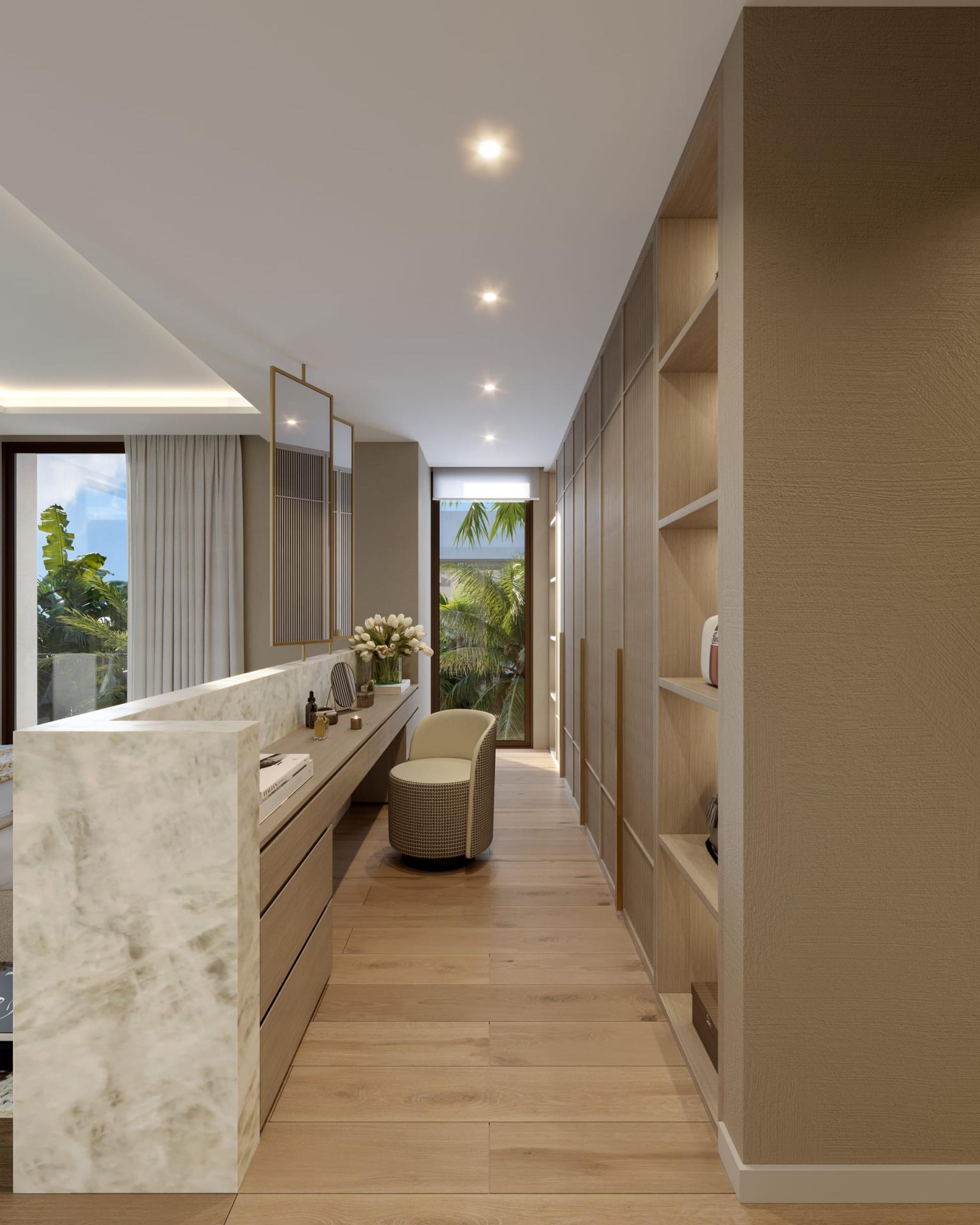 Walk-in shower bathroom in new-build villa, Nueva Andalucía, Marbella