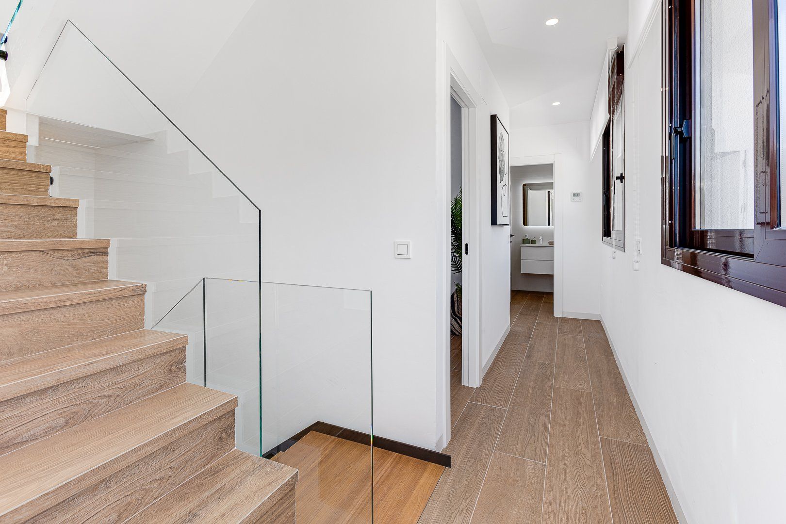 Interior staircase linking floors in villa, Golf Bahía, Finestrat