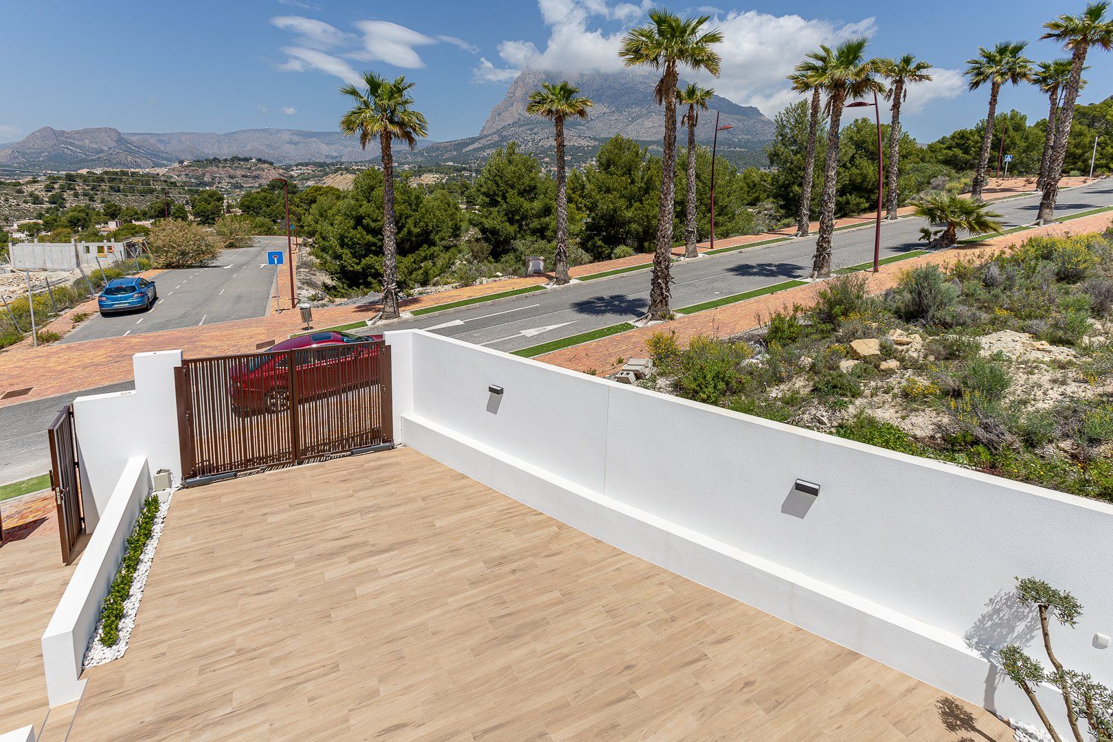 Rear elevation of new-build villa, Golf Bahía, Finestrat