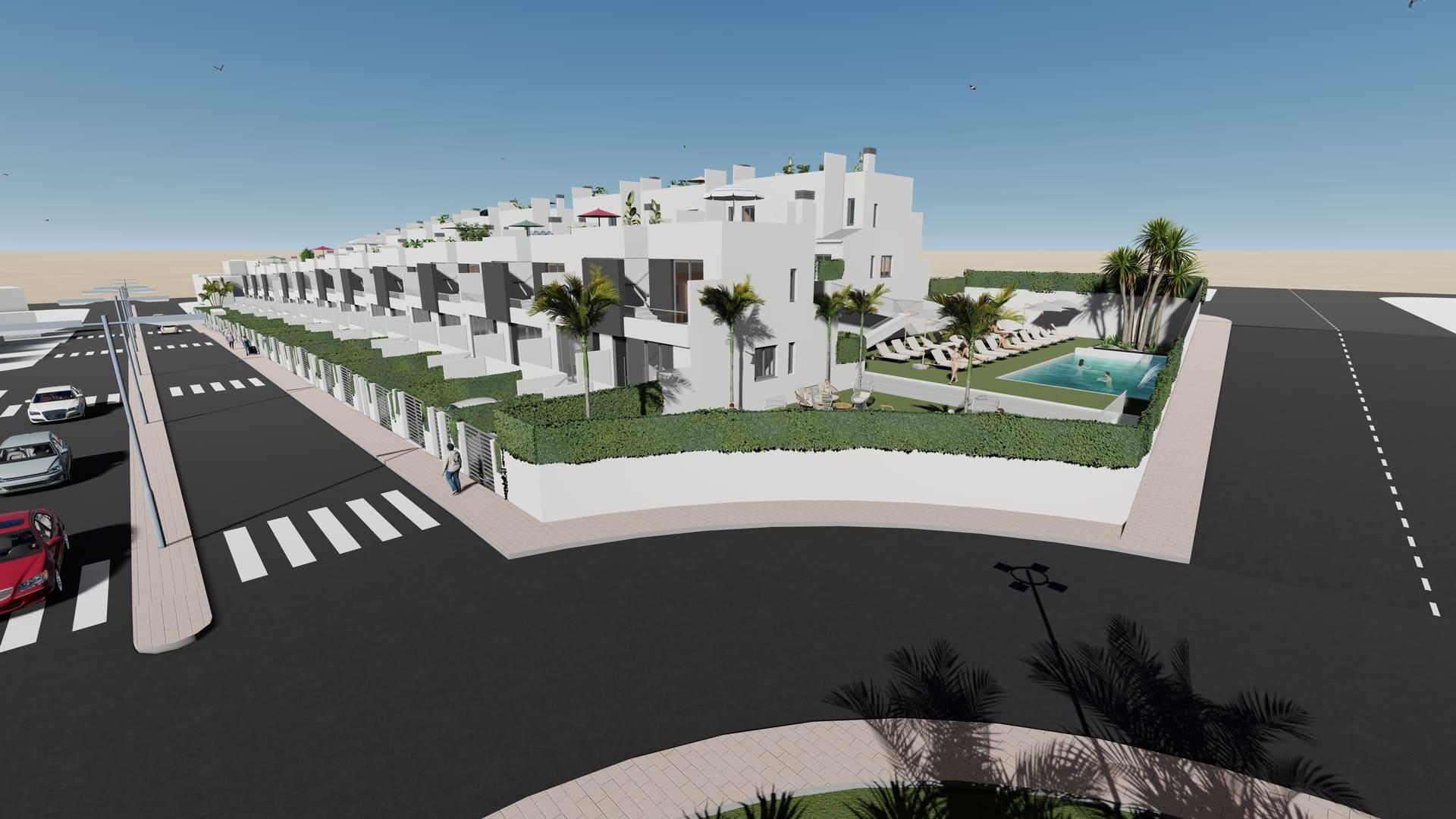 Private garden area of new-build townhouse, Cox