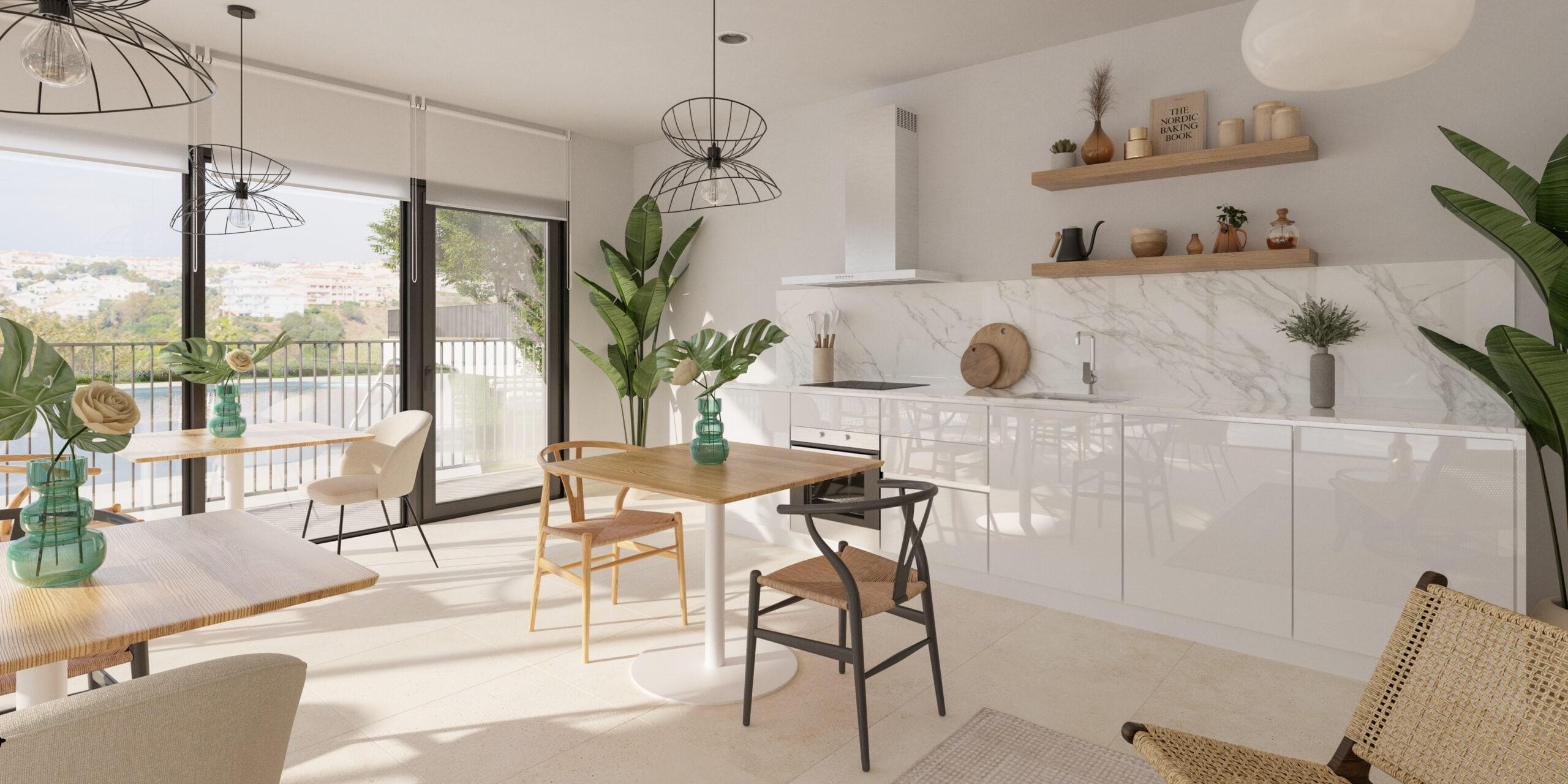 Second bedroom in 3-bedroom ground-floor new-build apartment, Agua Marina, Mijas
