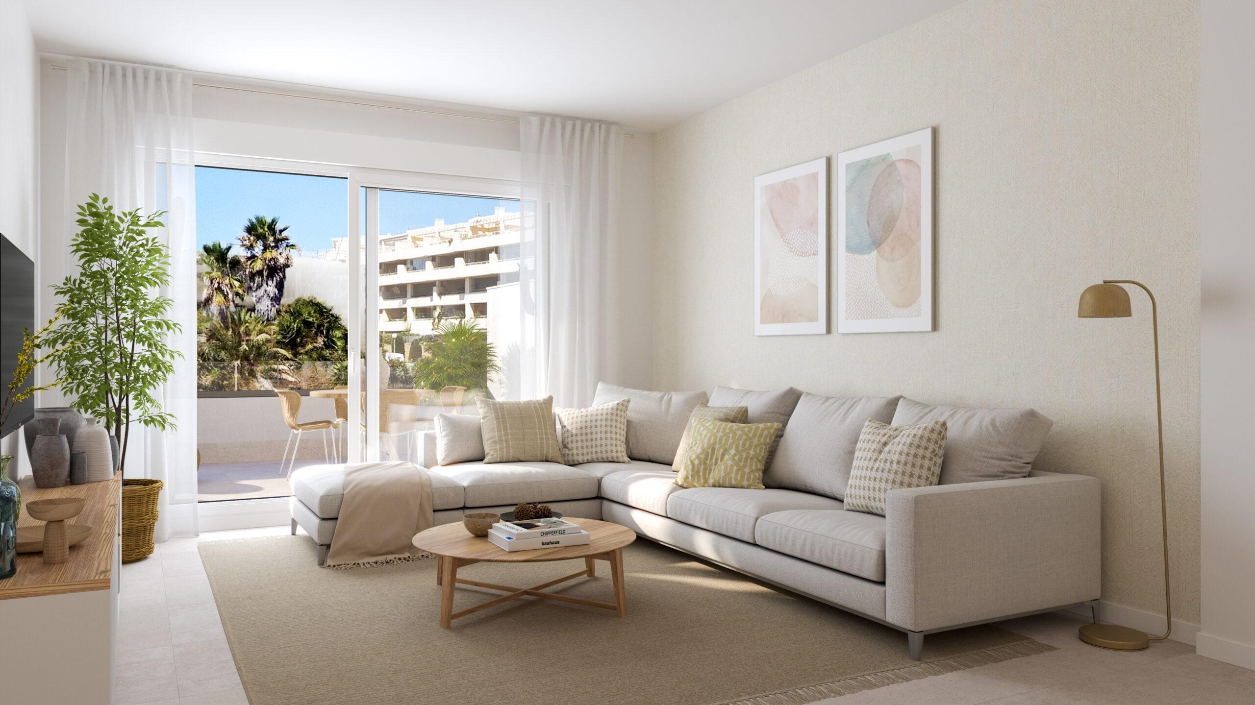 Second bathroom in 3-bedroom new-build ground-floor apartment, Agua Marina, Mijas