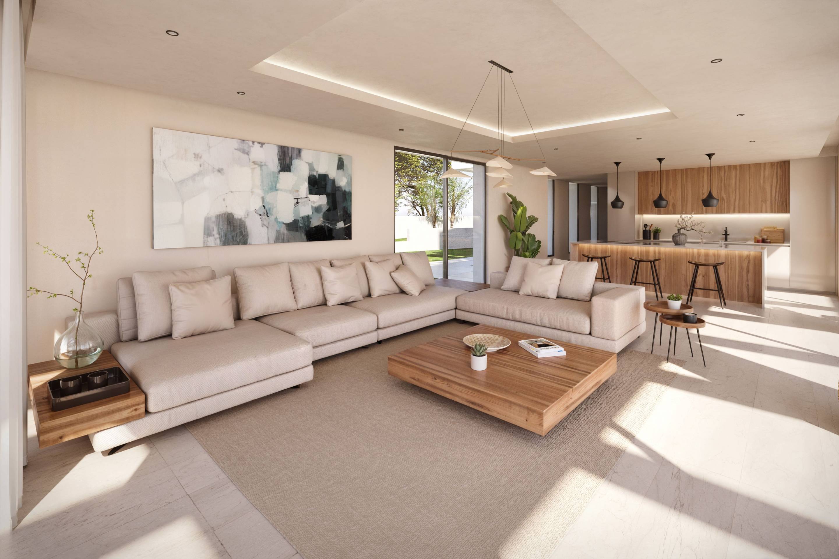 Kitchen with fitted units, new-build villa in Pinomar, Jávea