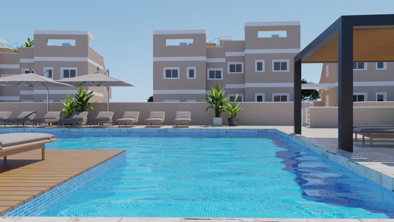 Pergola and shaded outdoor area in ground-floor bungalow, Lo Romero Golf
