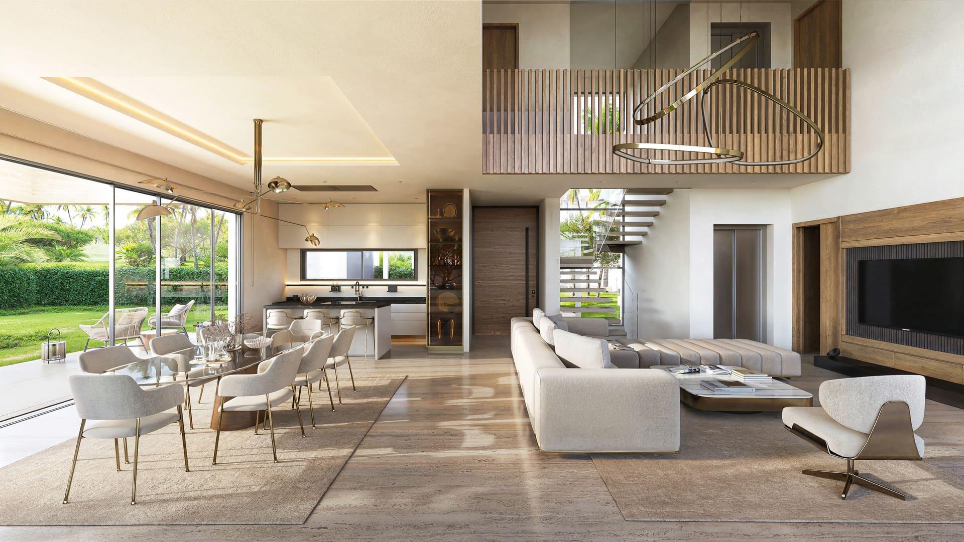Upper-floor landing in 5-bedroom new-build villa, El Higuerón, Mijas