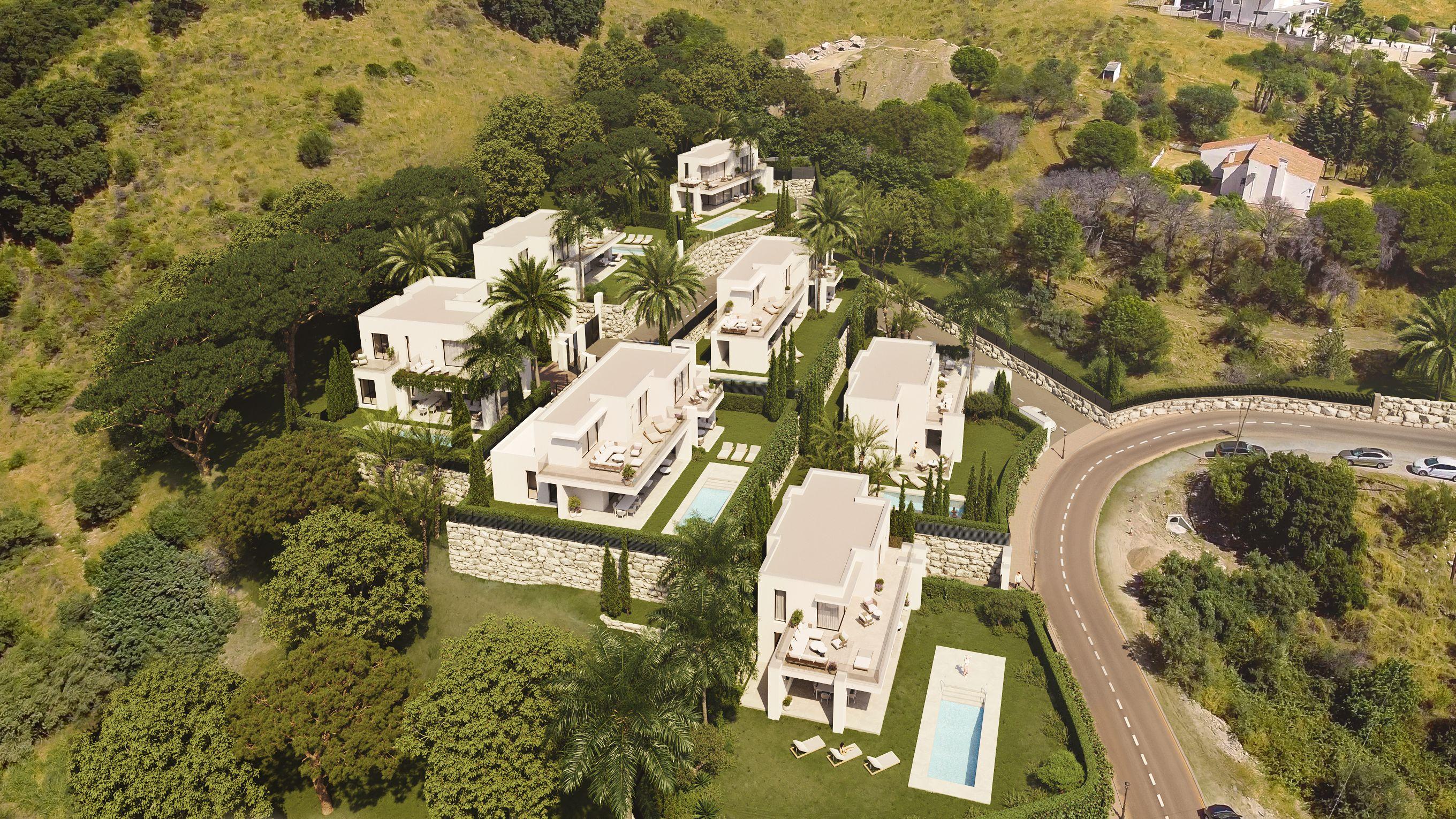 Side plot and landscaping, new-build villa, Mijas Pueblo
