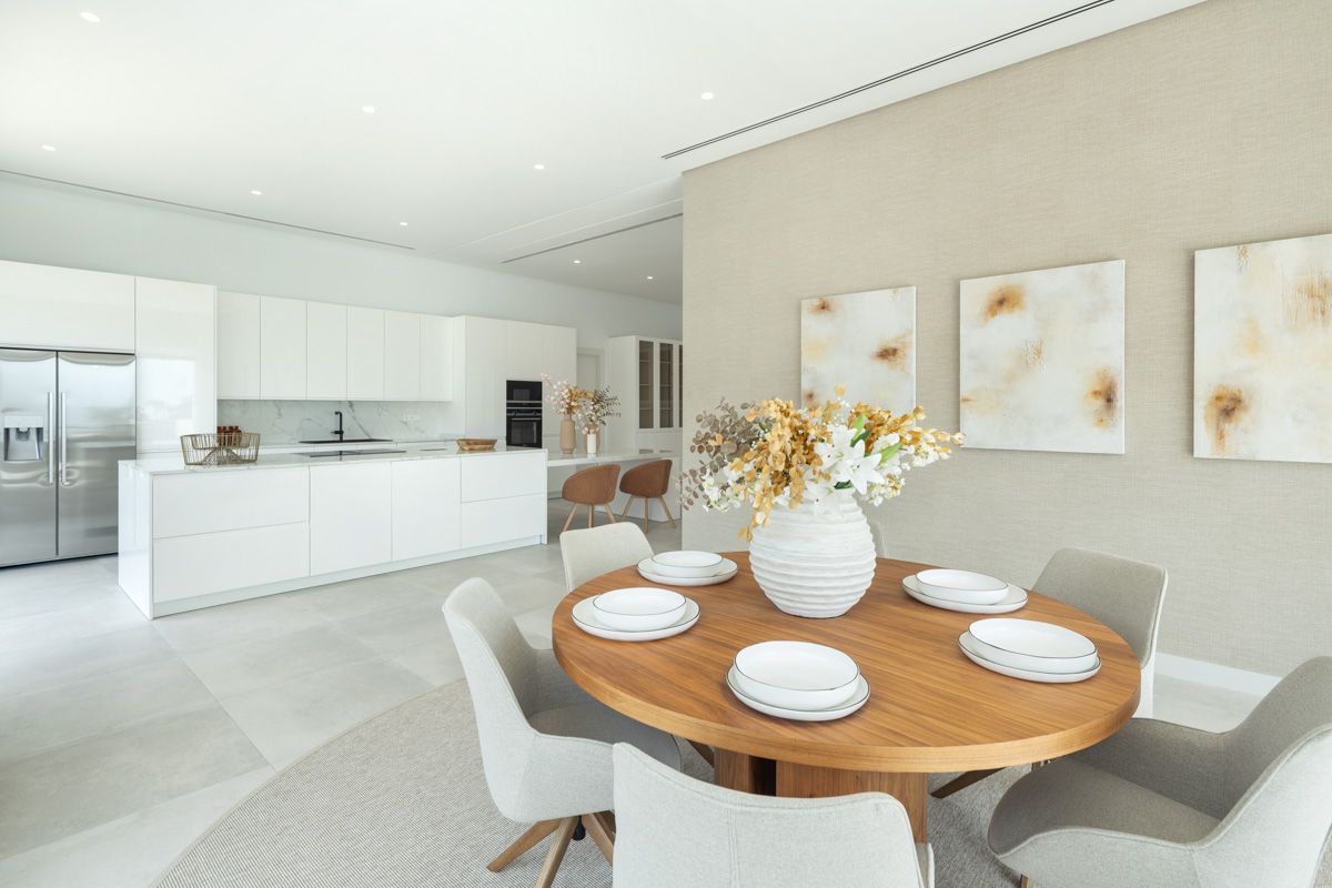 Master bedroom with full-width windows in 5-bedroom villa, La Zagaleta-El Madroñal