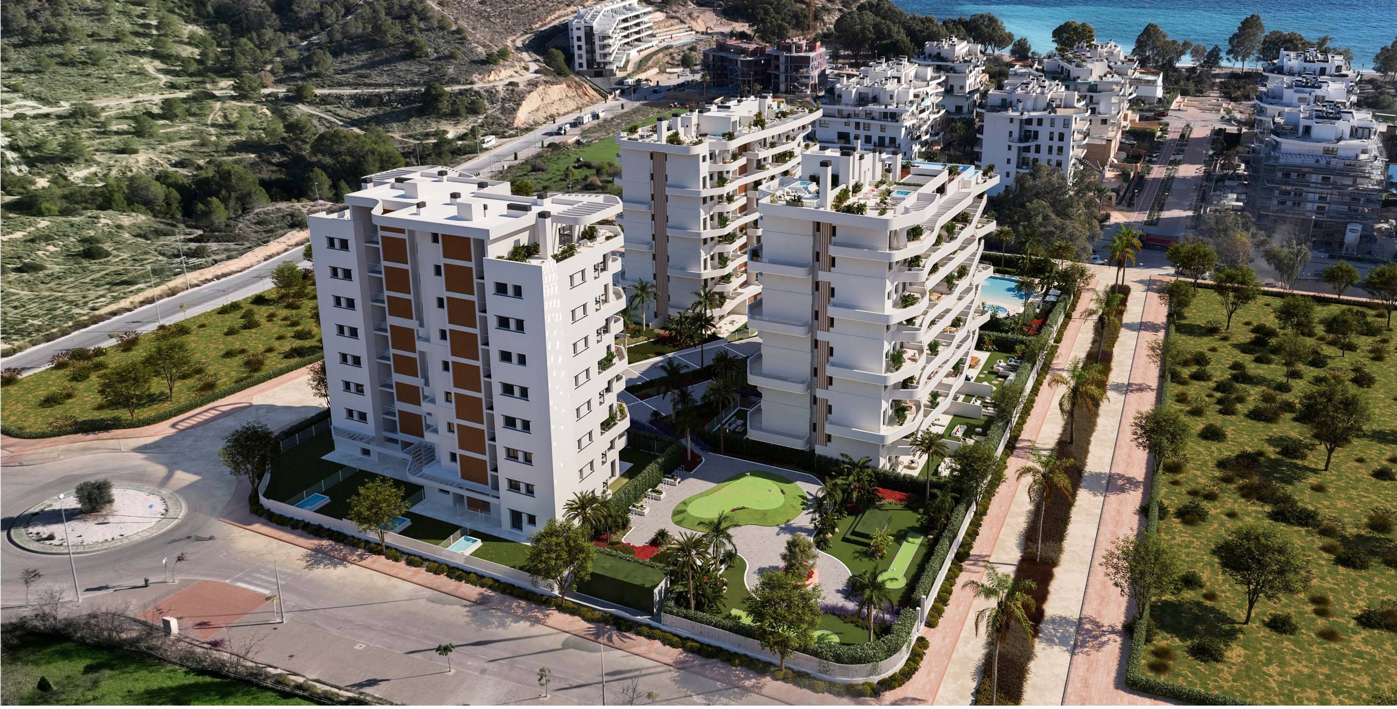 Street-level view of new-build development, Playas Del Torres, Villajoyosa