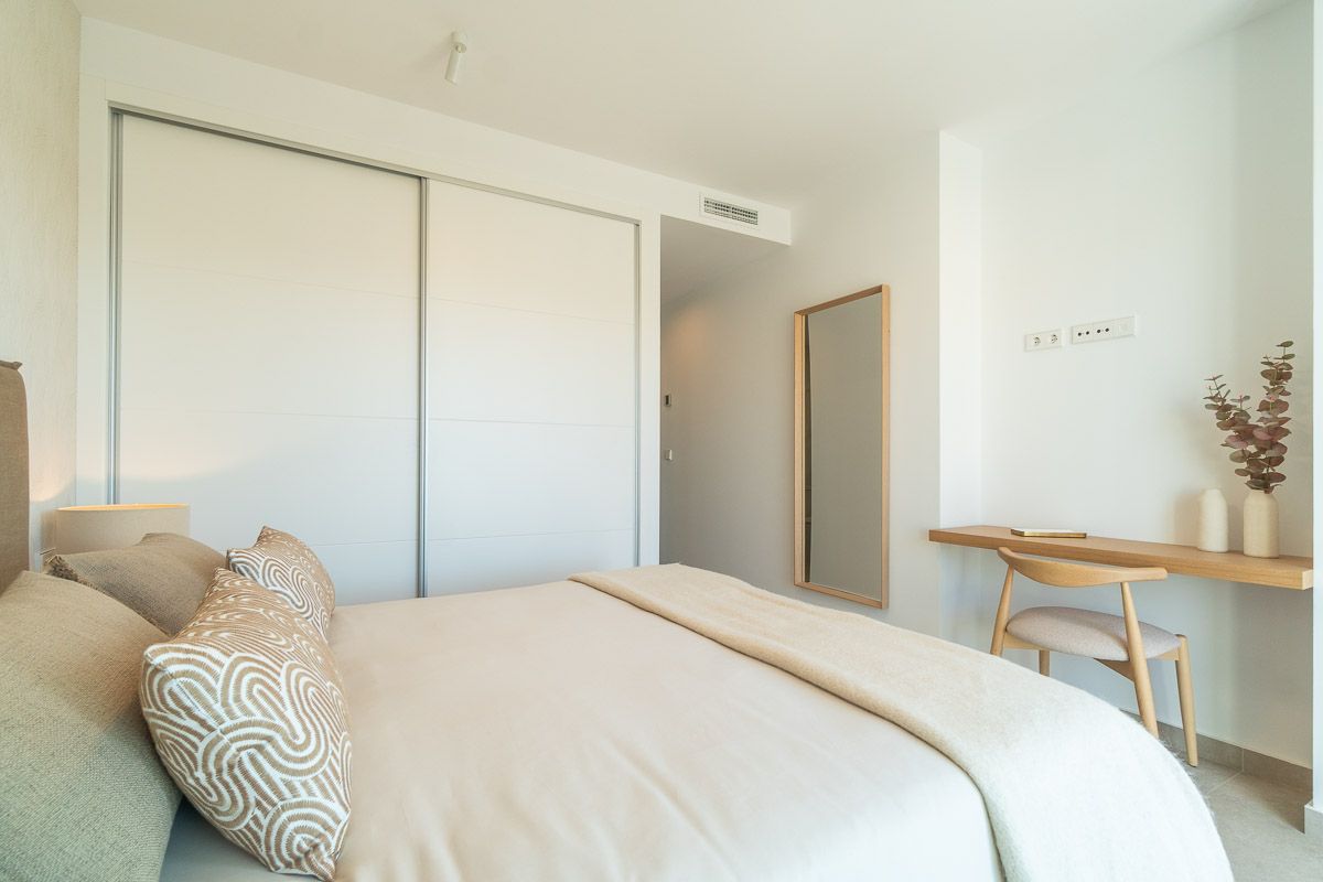 Communal entrance at ground floor of new-build block, La Zenia