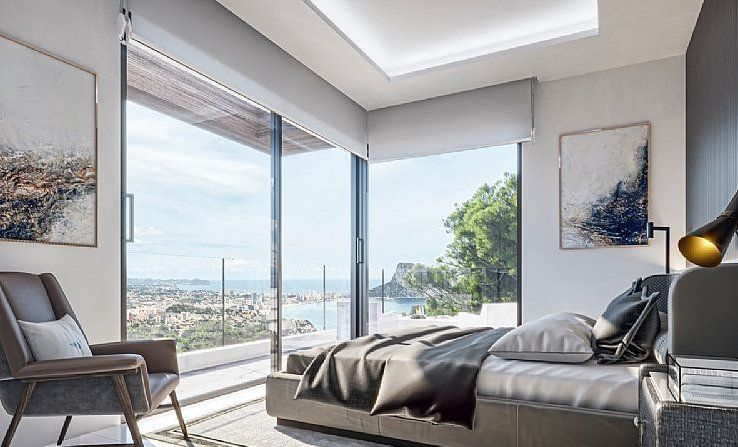 Interior living area of 4-bedroom new-build villa in Maryvilla, Calpe