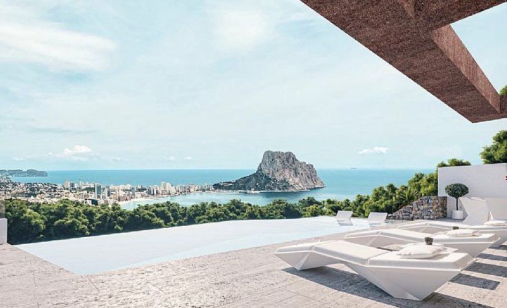 Interior room view of new-build villa in Maryvilla, Calpe