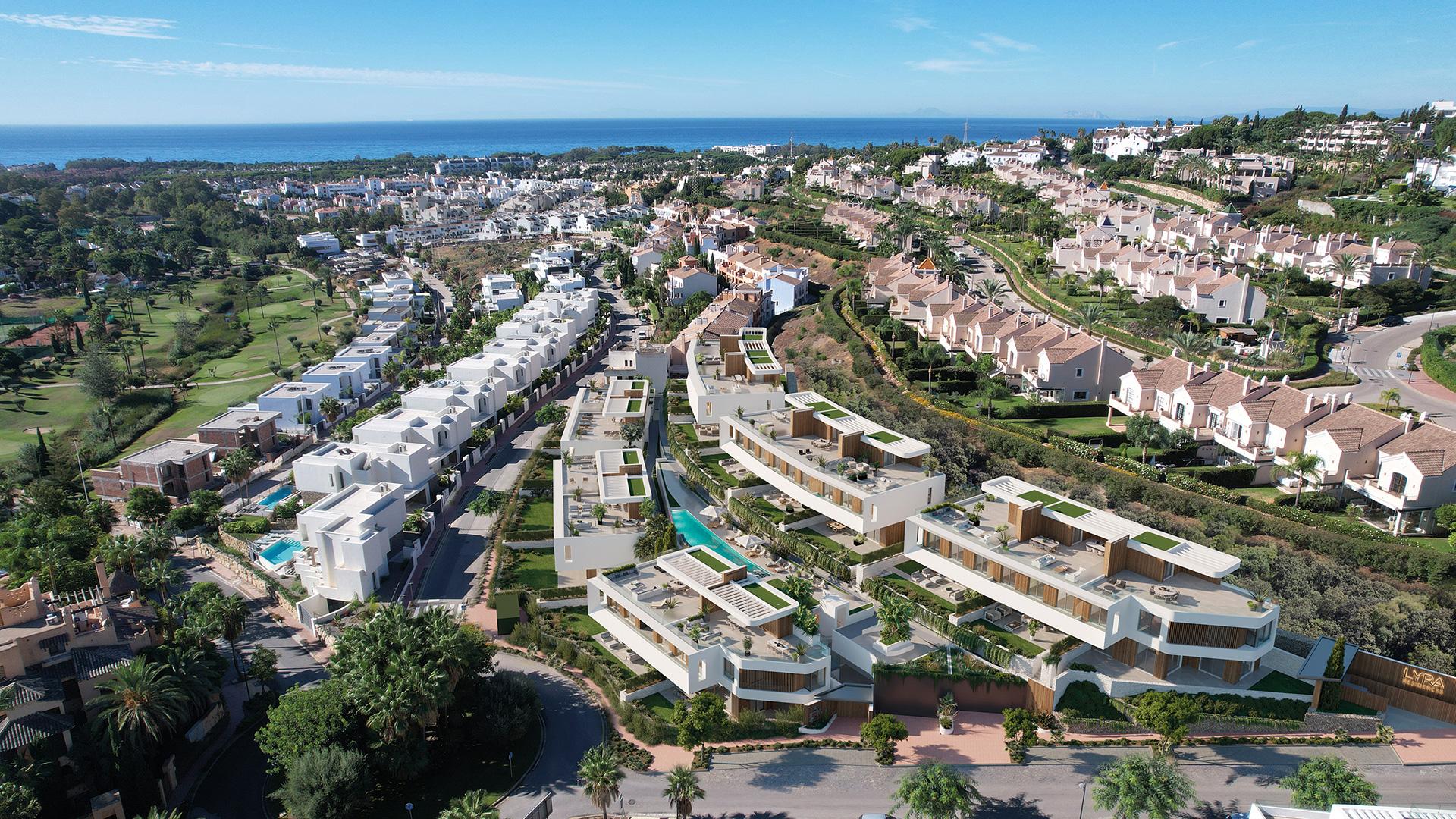 Rooftop solarium with open-sky views in new-build villa, Estepona