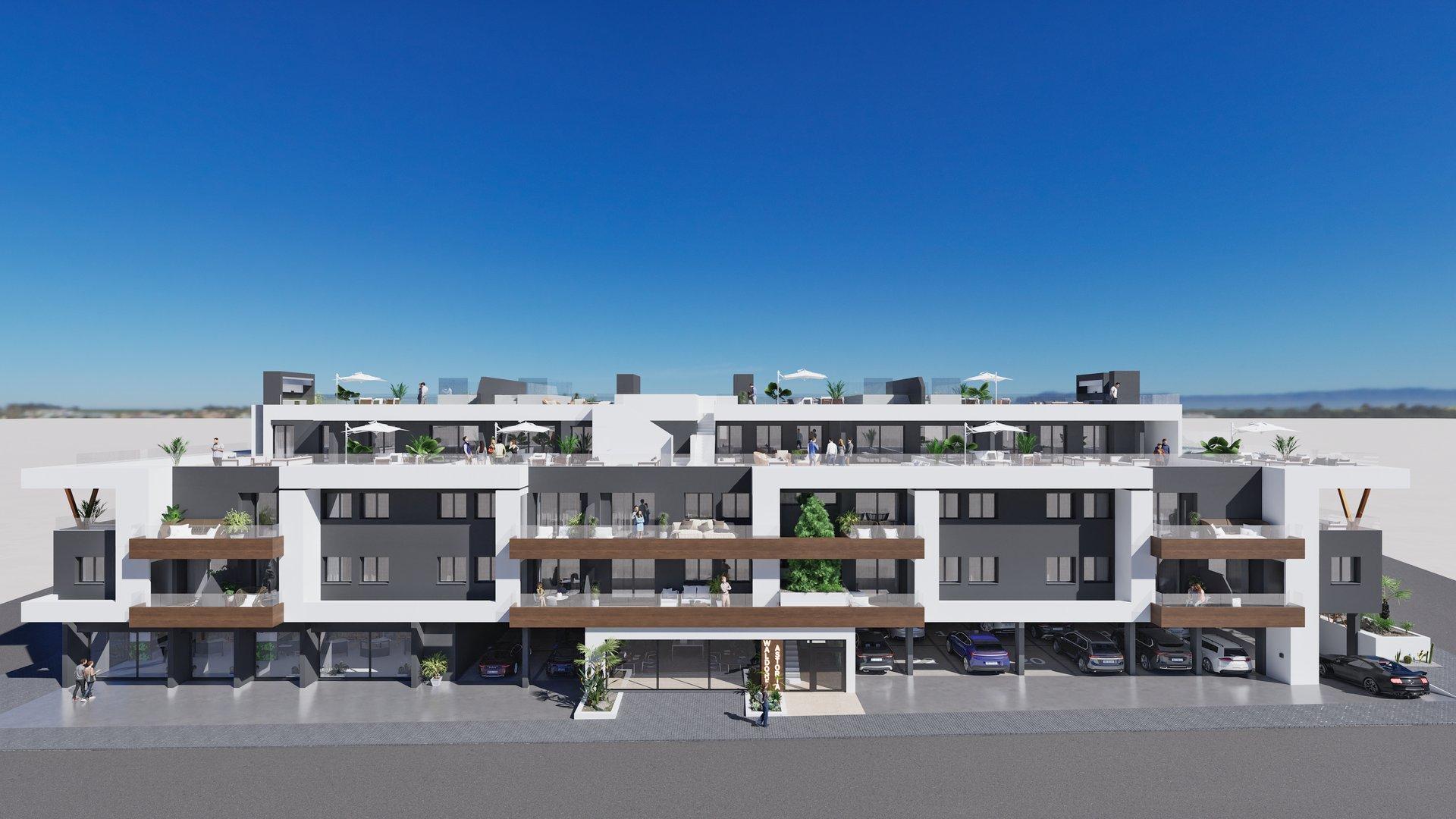 Double bedroom with built-in wardrobes in penthouse, Pueblo 4, Benijofar