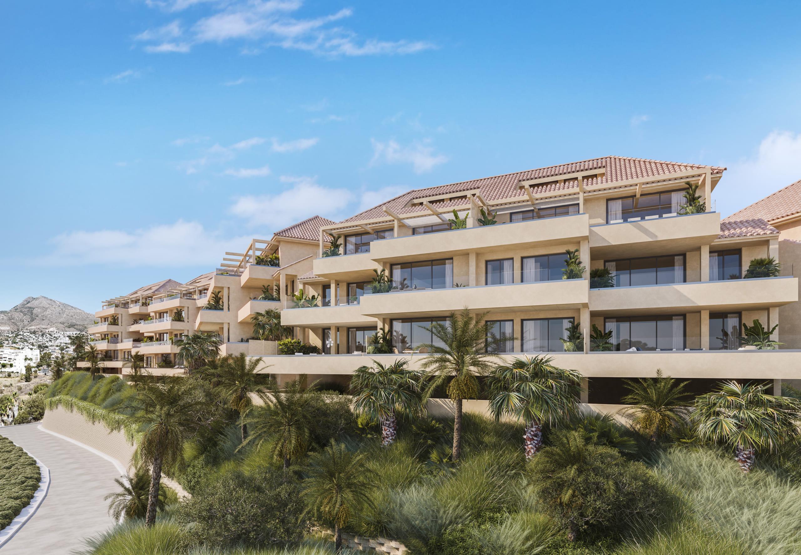 Communal outdoor area in new-build residential development, Cortijo Torrequebrada, Benalmádena
