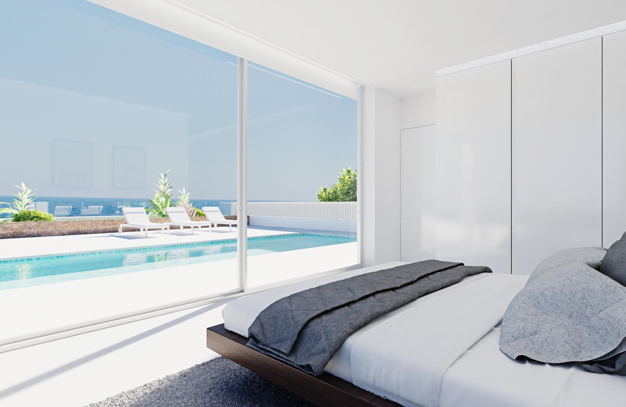 Lift lobby inside residential complex, Puerto, Calpe
