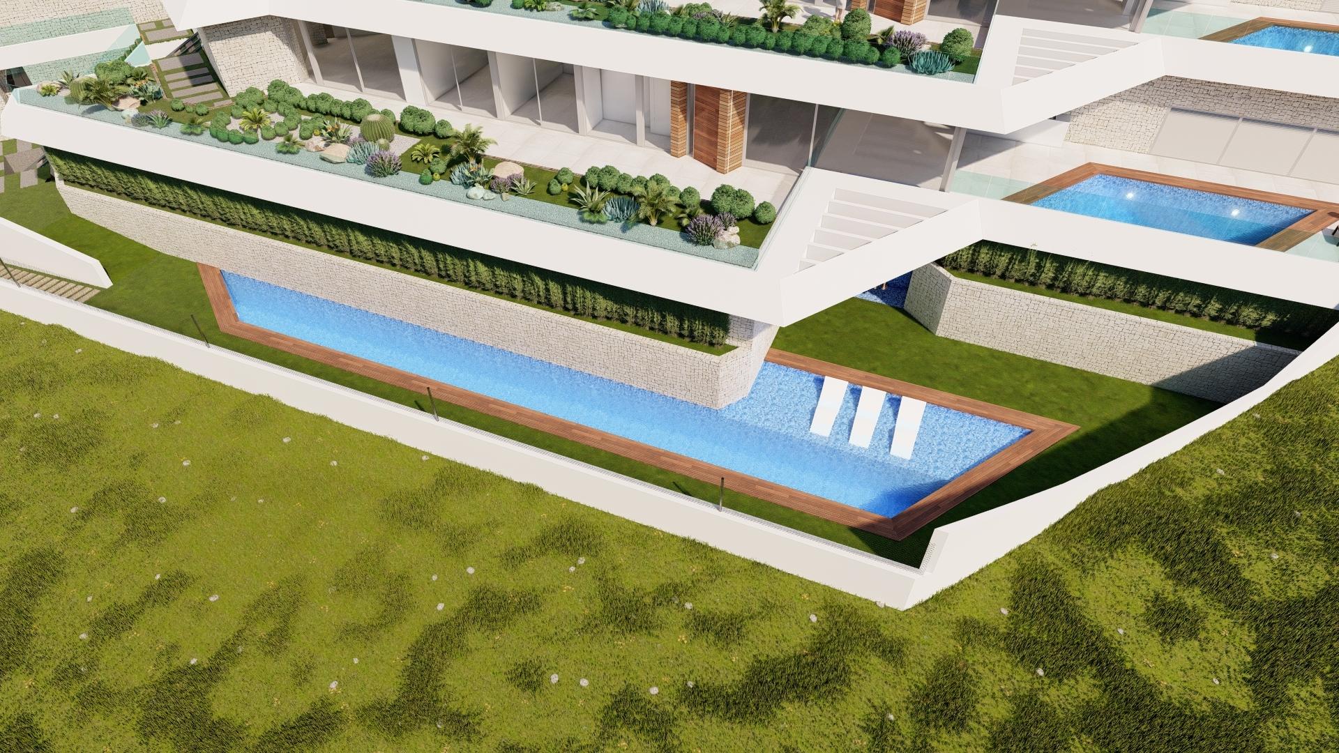 Internal corridor with lift access, new-build complex, Puerto, Calpe