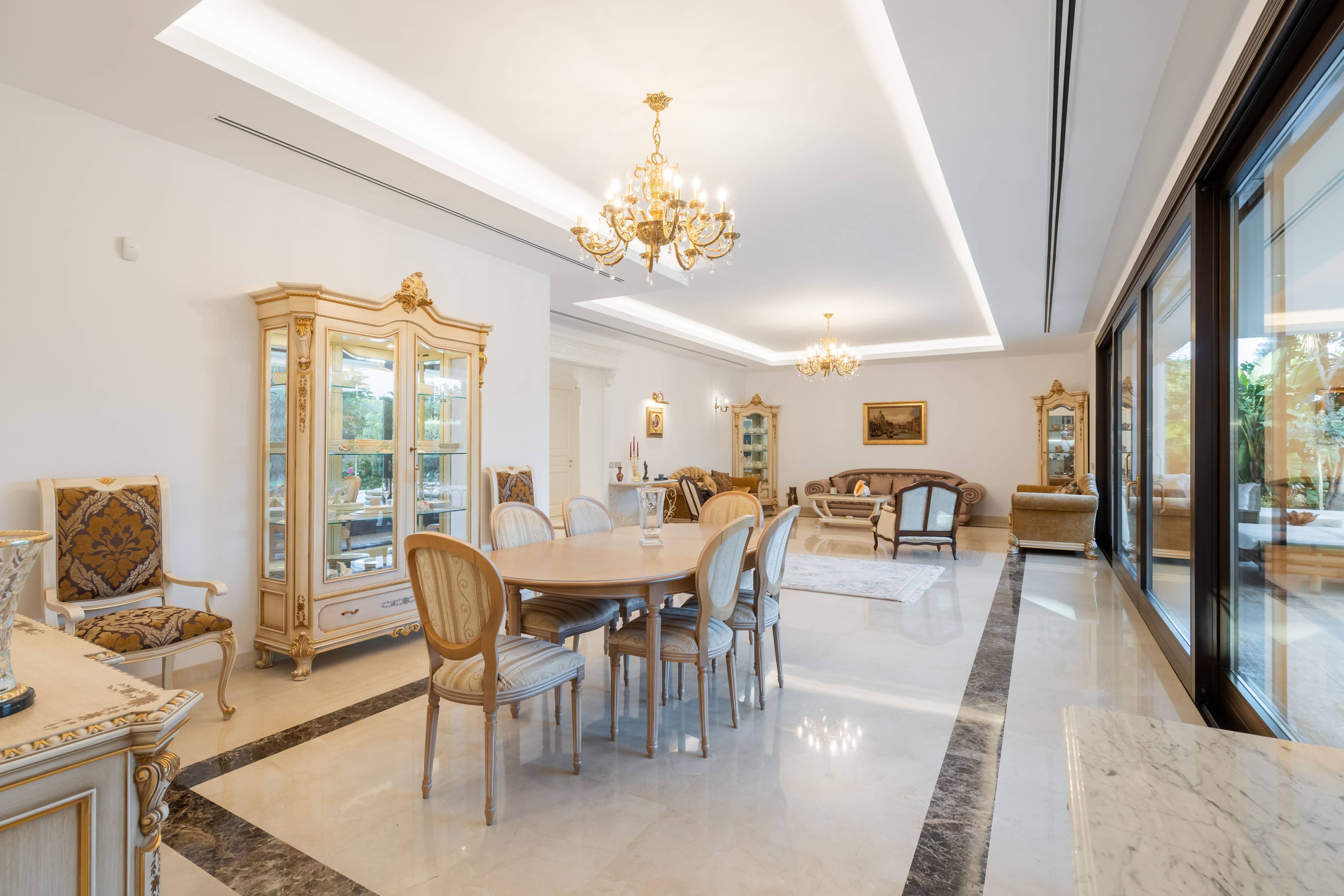 Elevated view of villa and plot in Casasola, Estepona