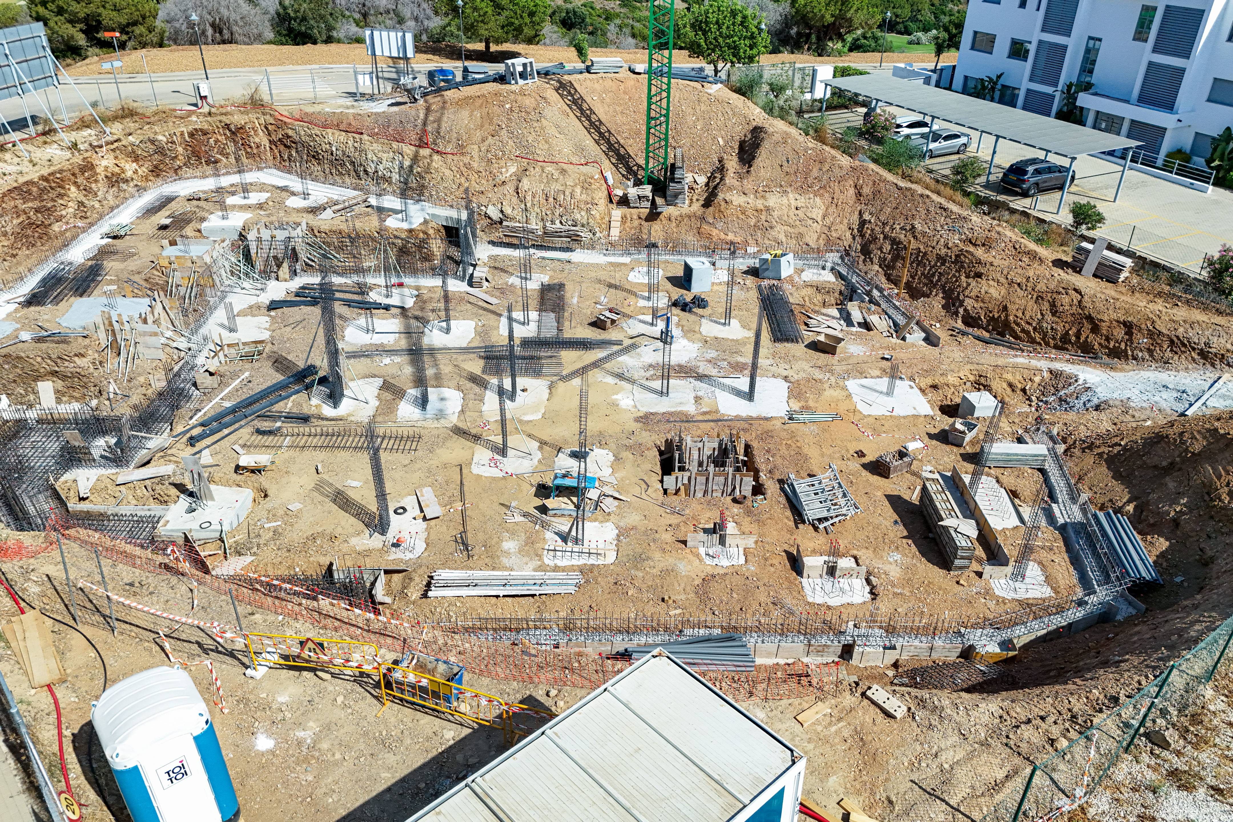 View towards Cabopino marina from new-build development, Marbella