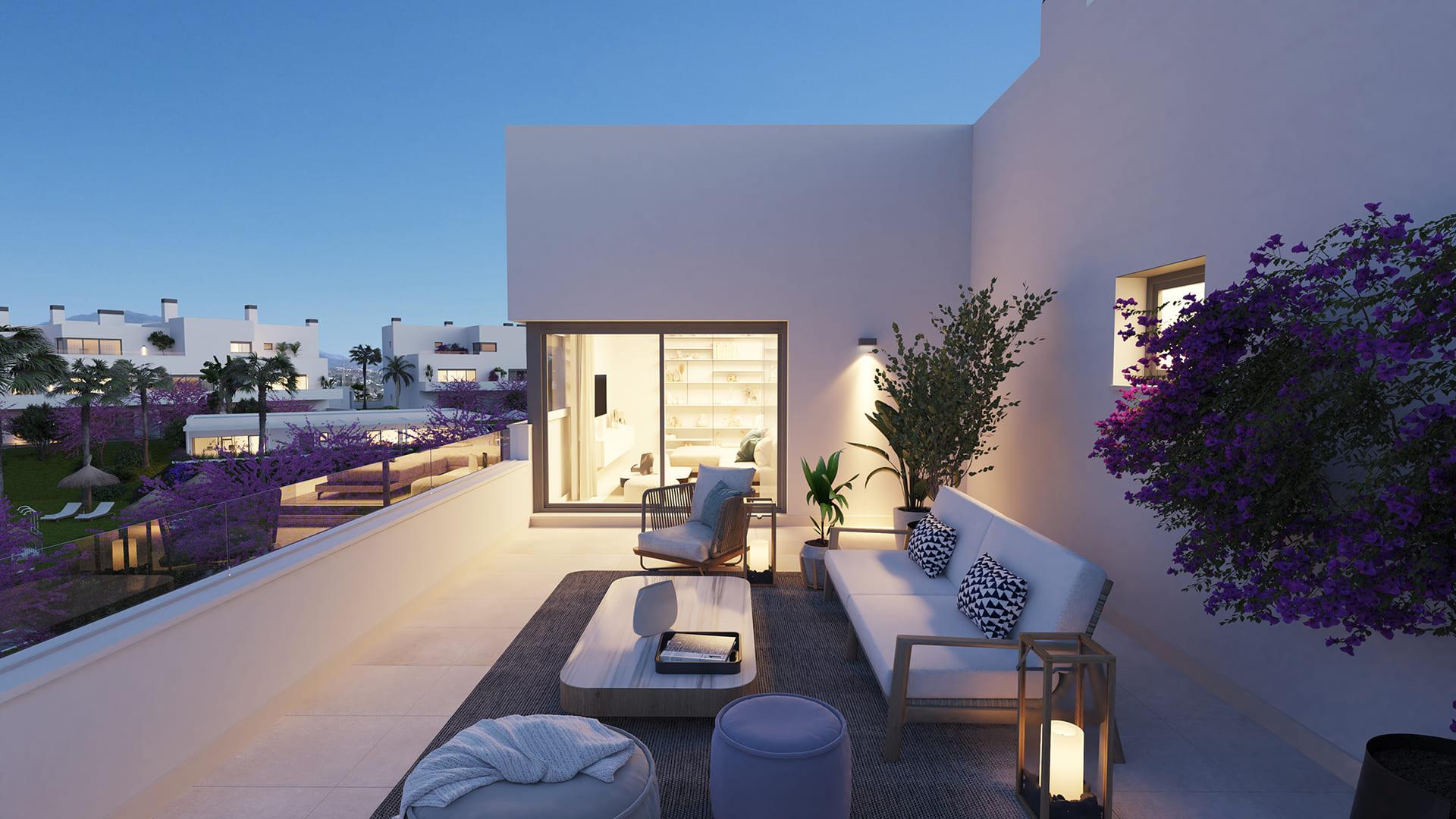 Hallway and entrance in 2-bedroom apartment, Los Flamingos, Estepona