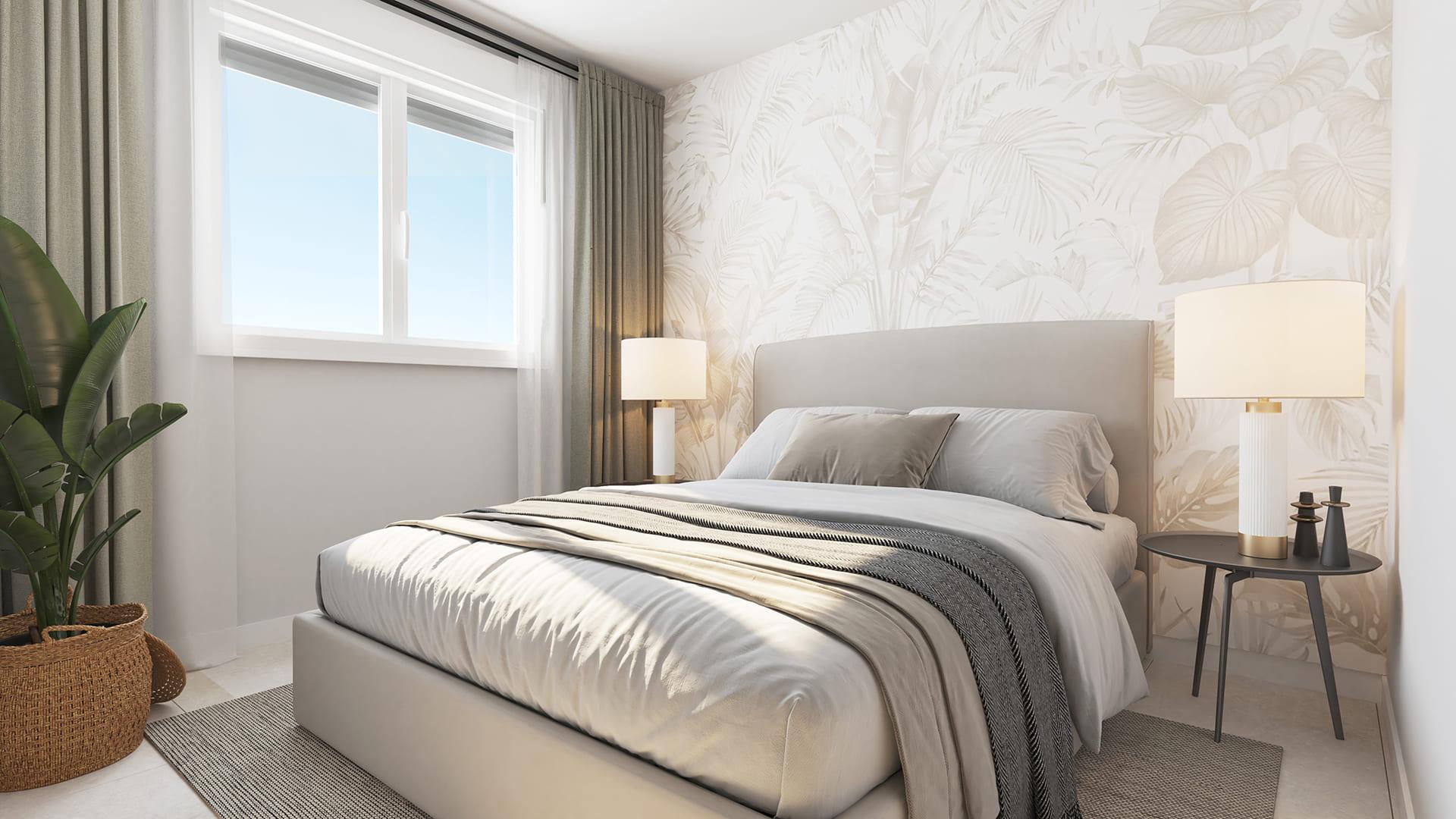 Main bedroom in ground-floor apartment, Los Flamingos, Estepona