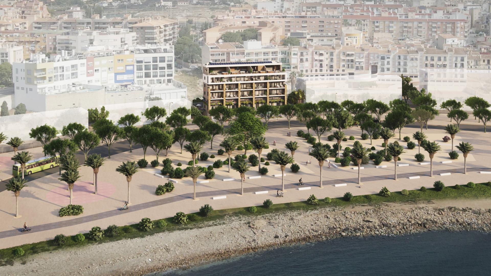 Communal pool of new-build residential complex in Centro, Villajoyosa