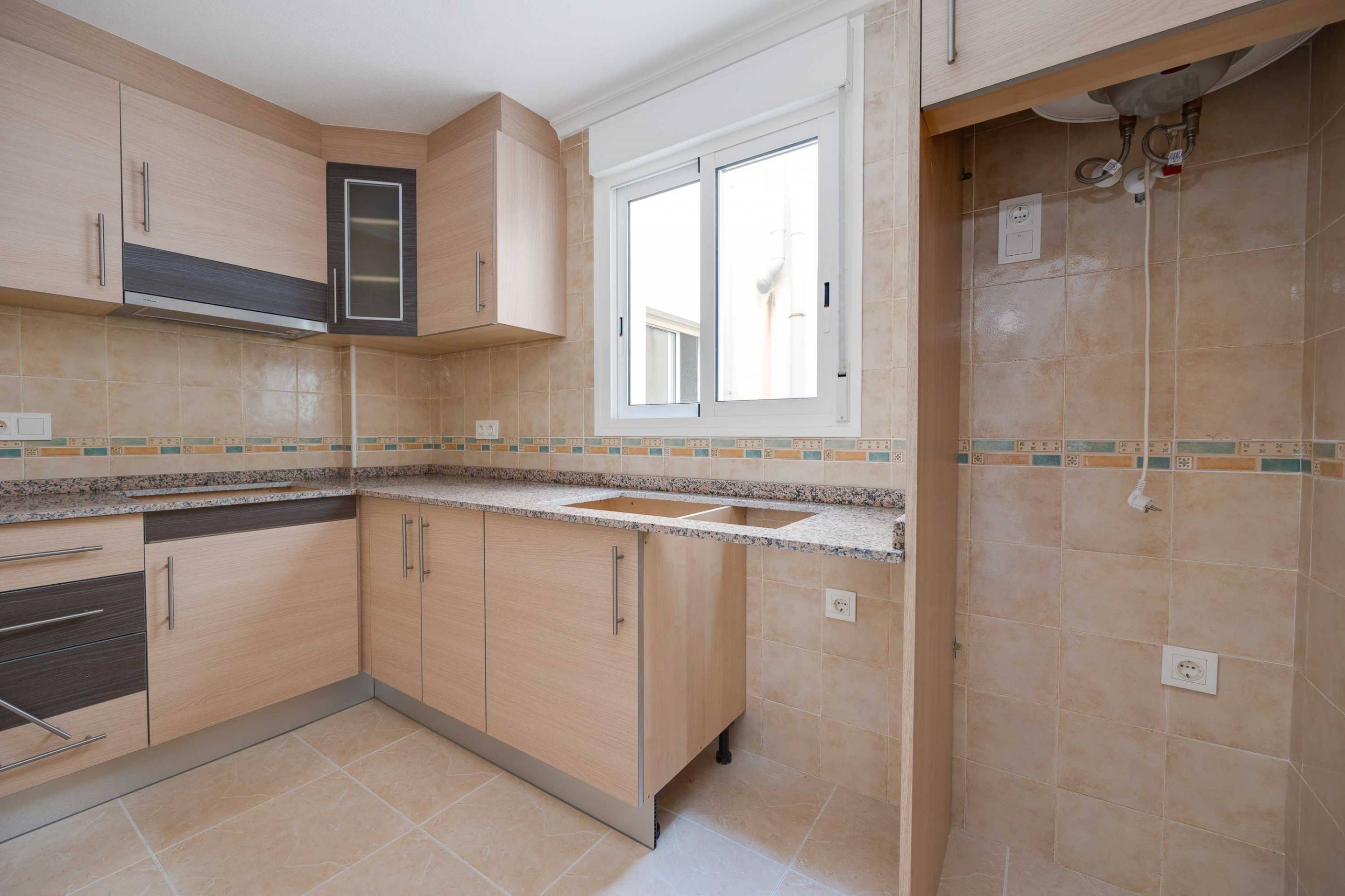 Interior of built-in wardrobe in bedroom, new-build apartment, San Fulgencio Pueblo