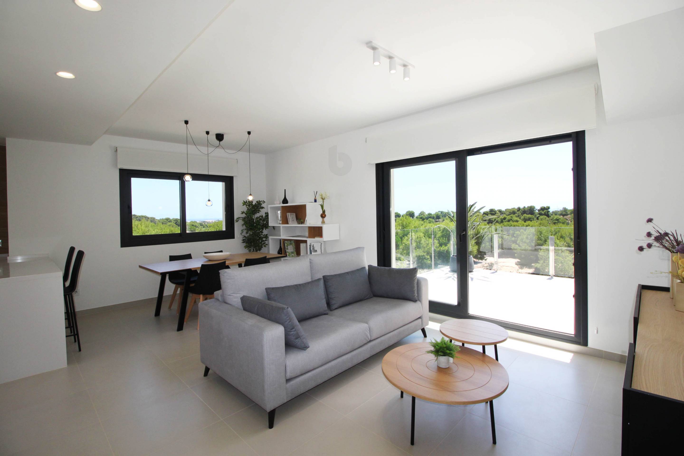 Exterior facade of new-build apartment block, Lo Romero Golf, Pilar De La Horadada