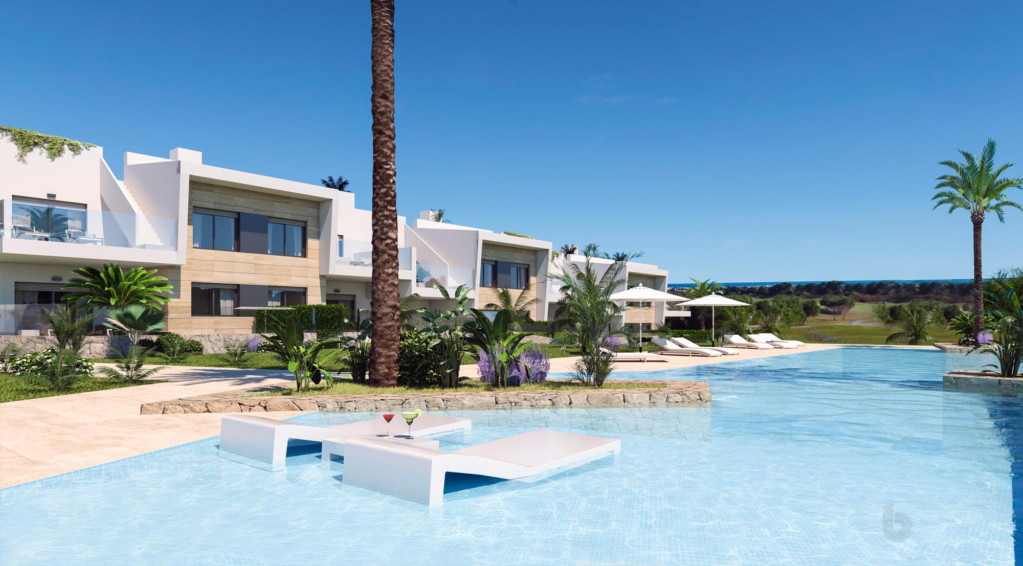 Kitchen units and worktops in new-build apartment, Lo Romero Golf, Pilar De La Horadada