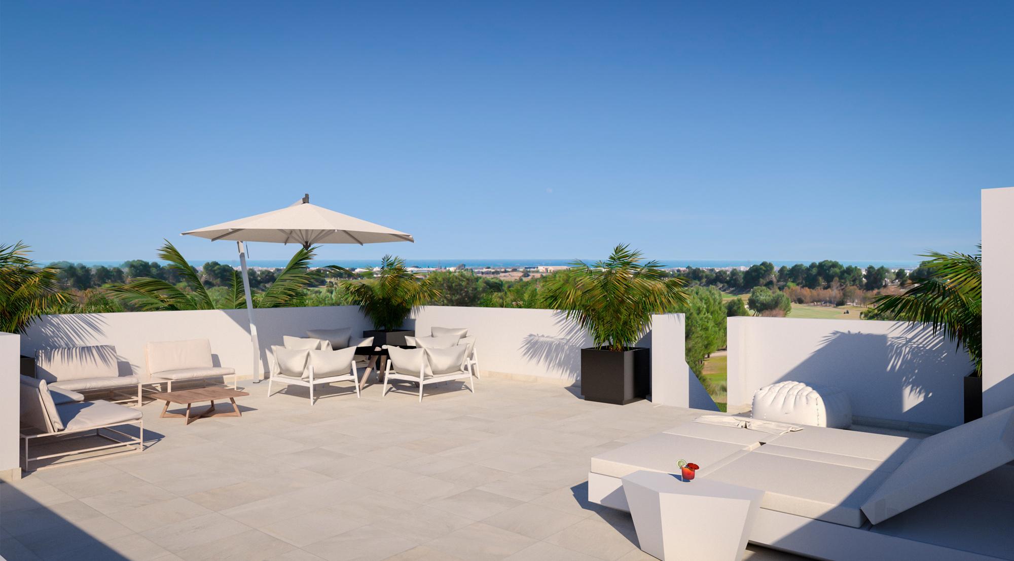 Bathroom tiling and fittings in 3-bedroom apartment, Lo Romero Golf