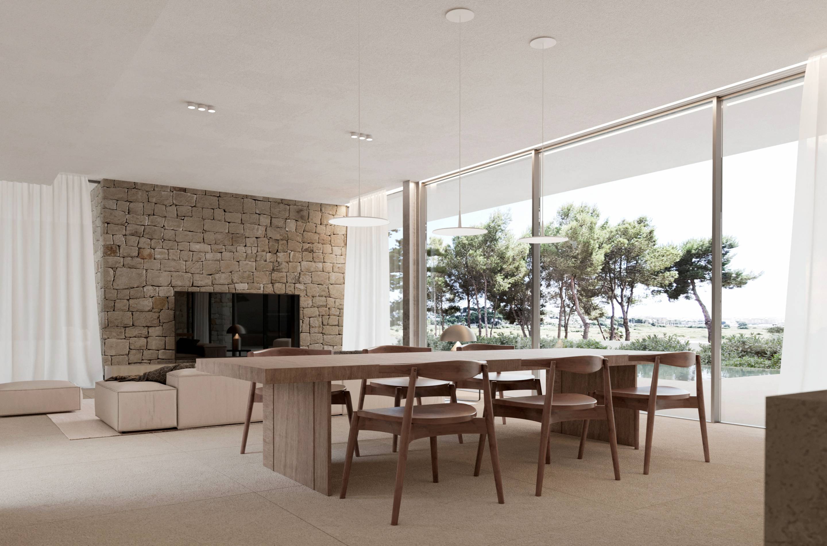 Entrance hallway in 4-bedroom new-build villa in Benimeit-Tabaira, Moraira