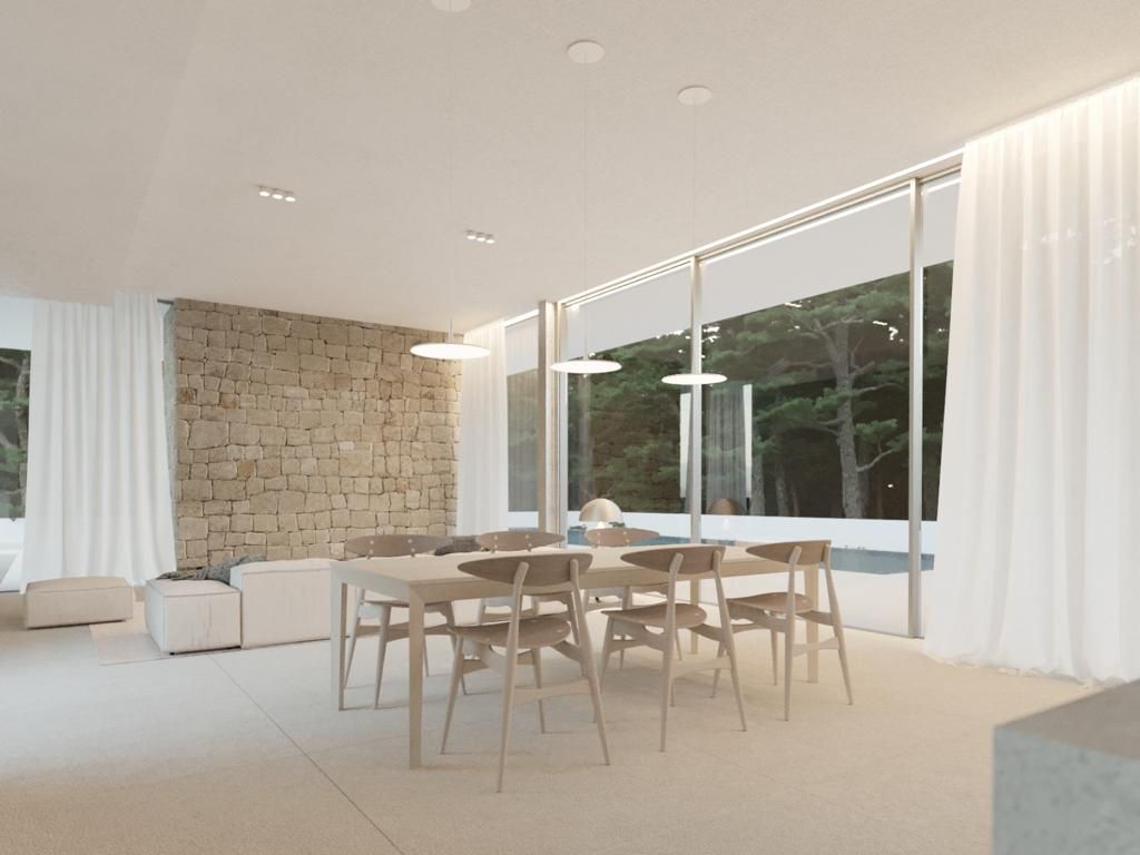 Dining area in 4-bedroom new-build villa in Benimeit-Tabaira, Moraira