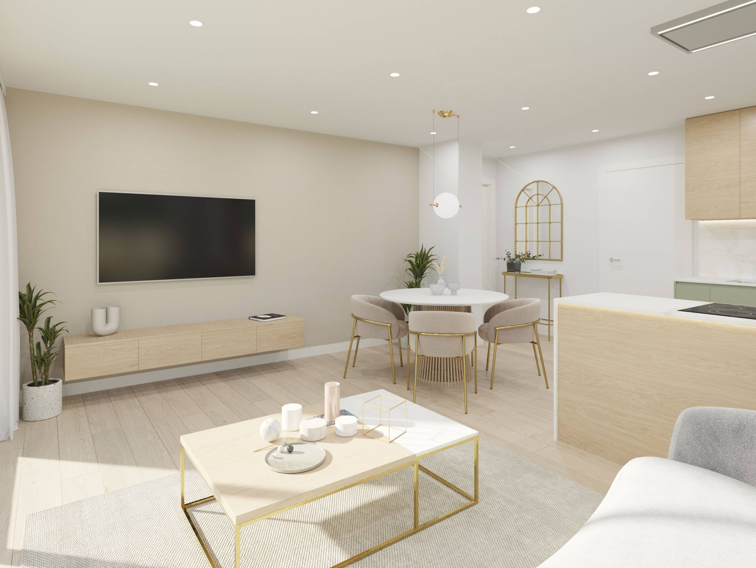 Kitchen appliances and worktop in 1-bedroom apartment, Pueblo