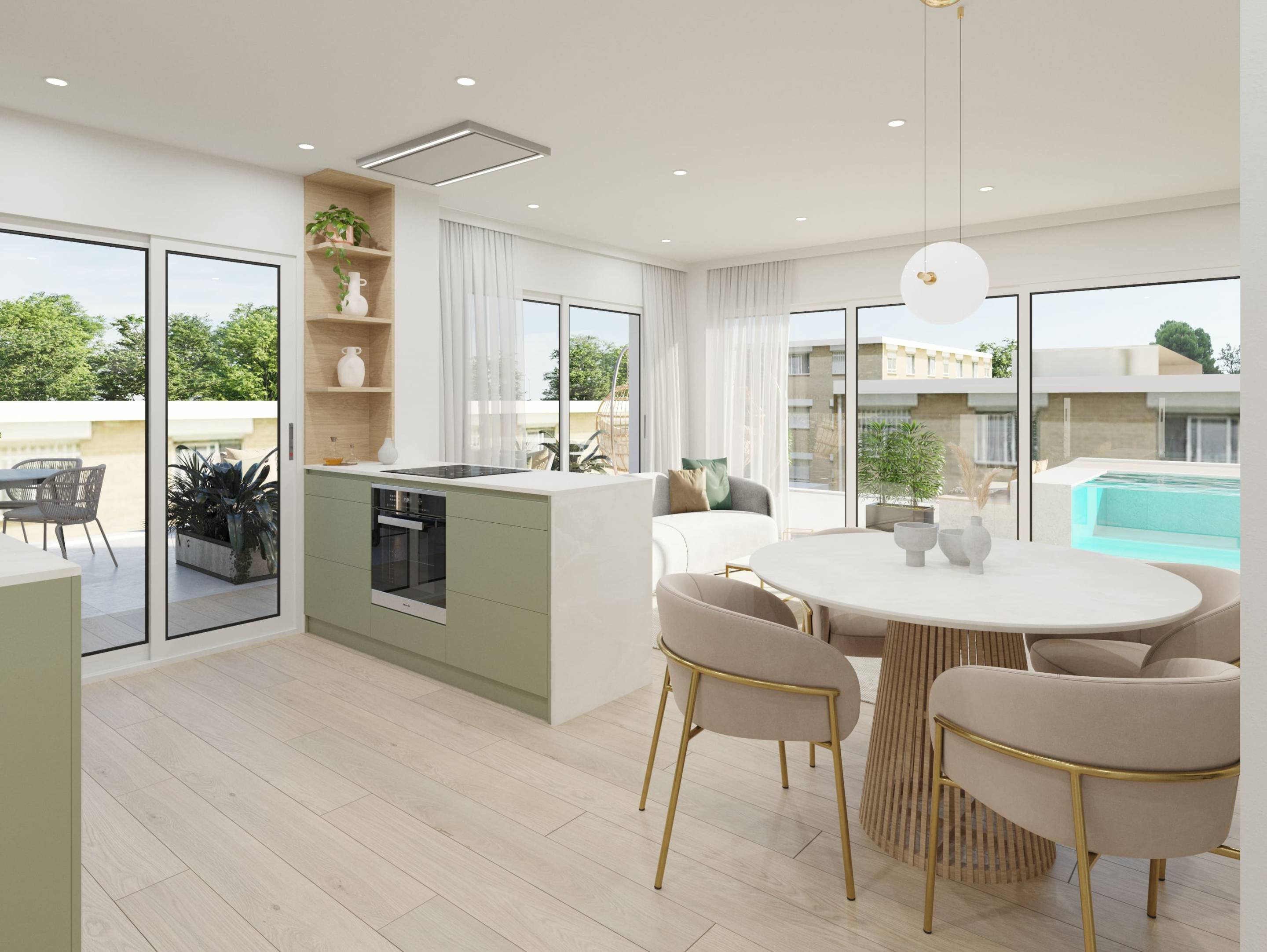 Common area inside new-build building, Pueblo, Guardamar Del Segura