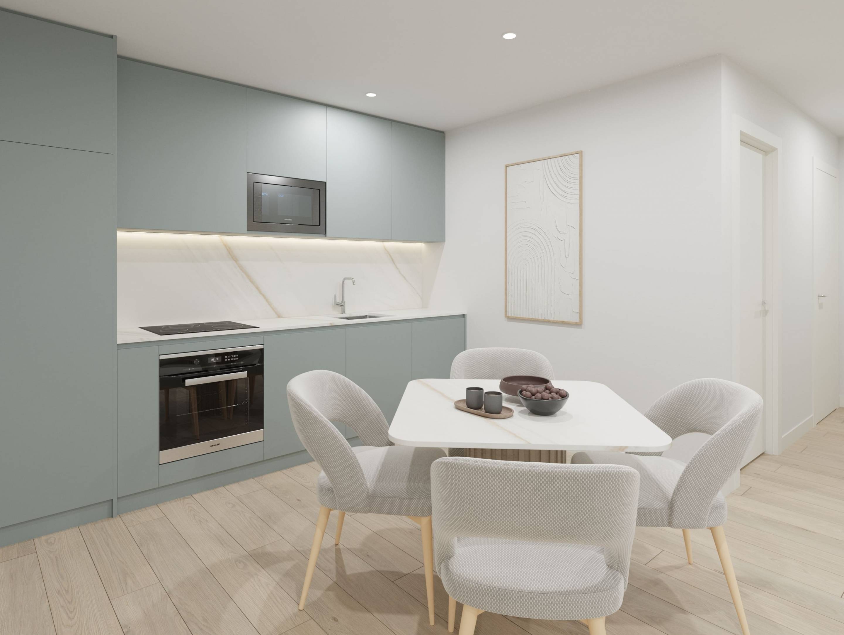 Kitchen layout in first-floor apartment, Pueblo, Guardamar Del Segura