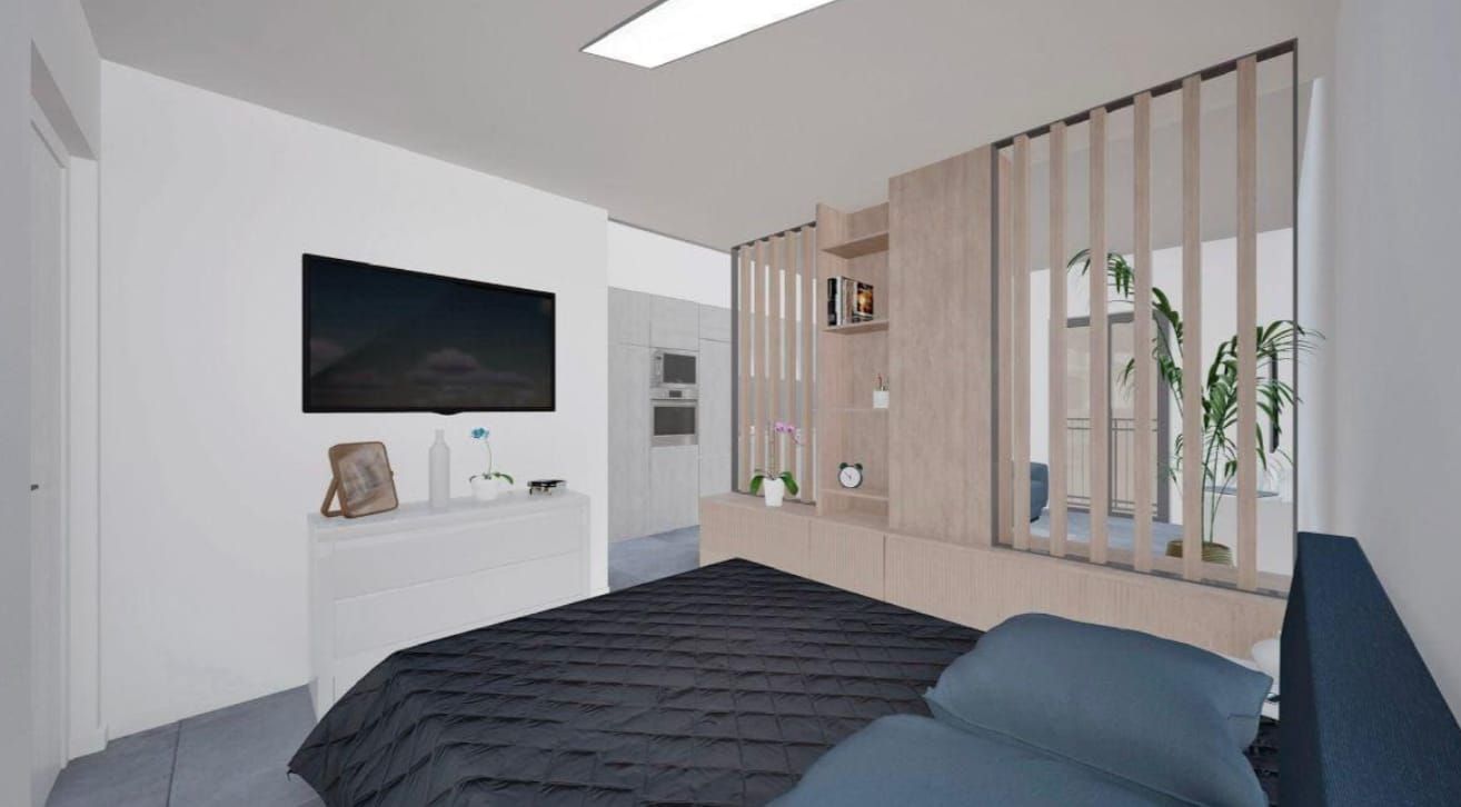 Terrace area in 1-bedroom new-build apartment, Bel-Air-Cancelada-Saladillo