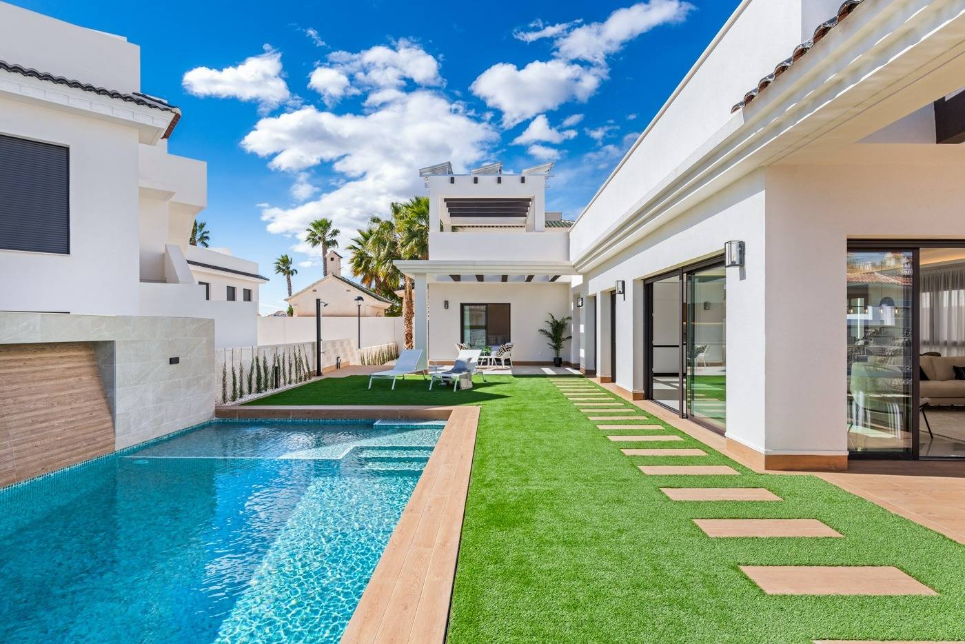 Terrace and garden area of villa, Campo de Golf La Marquesa, Ciudad Quesada