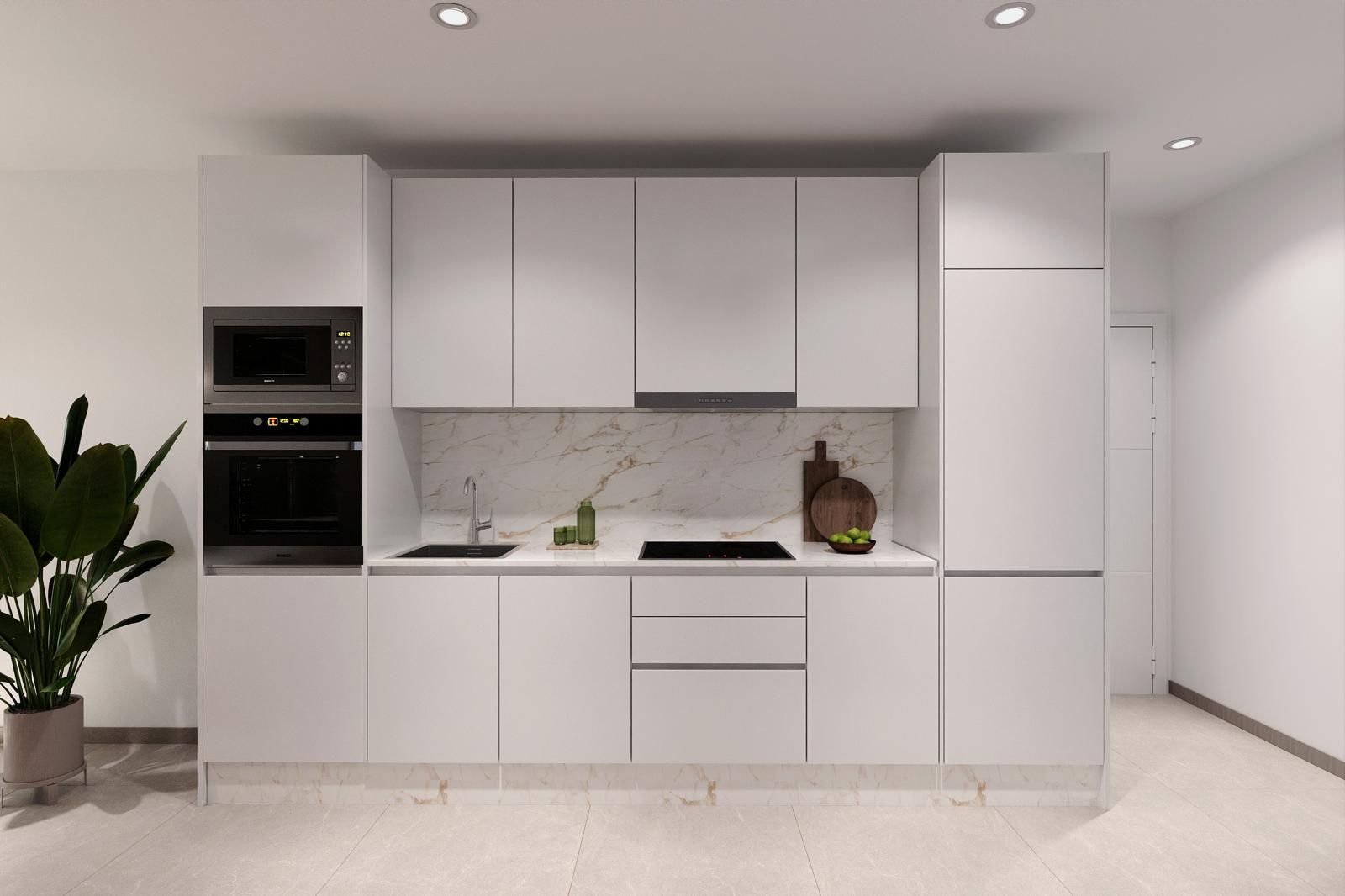 Second bedroom interior in new-build apartment, Centro, Torrevieja