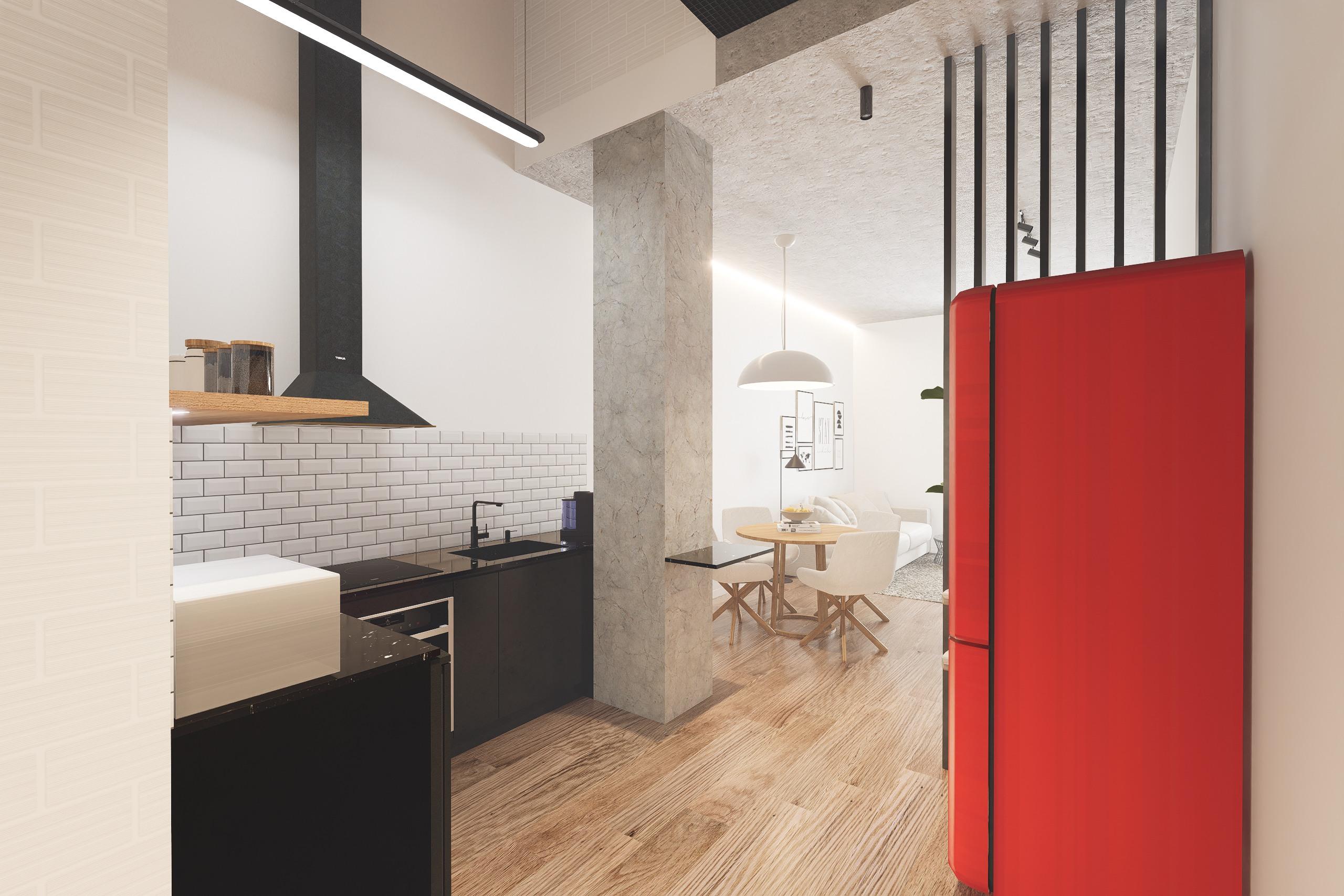 Living room with air conditioning unit, ground-floor apartment, Alipark