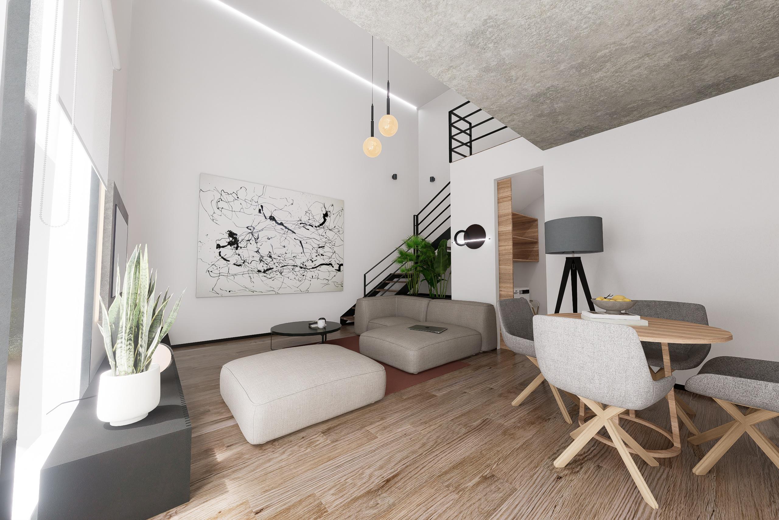 Hallway and internal doors, 1-bedroom new-build apartment, Alipark