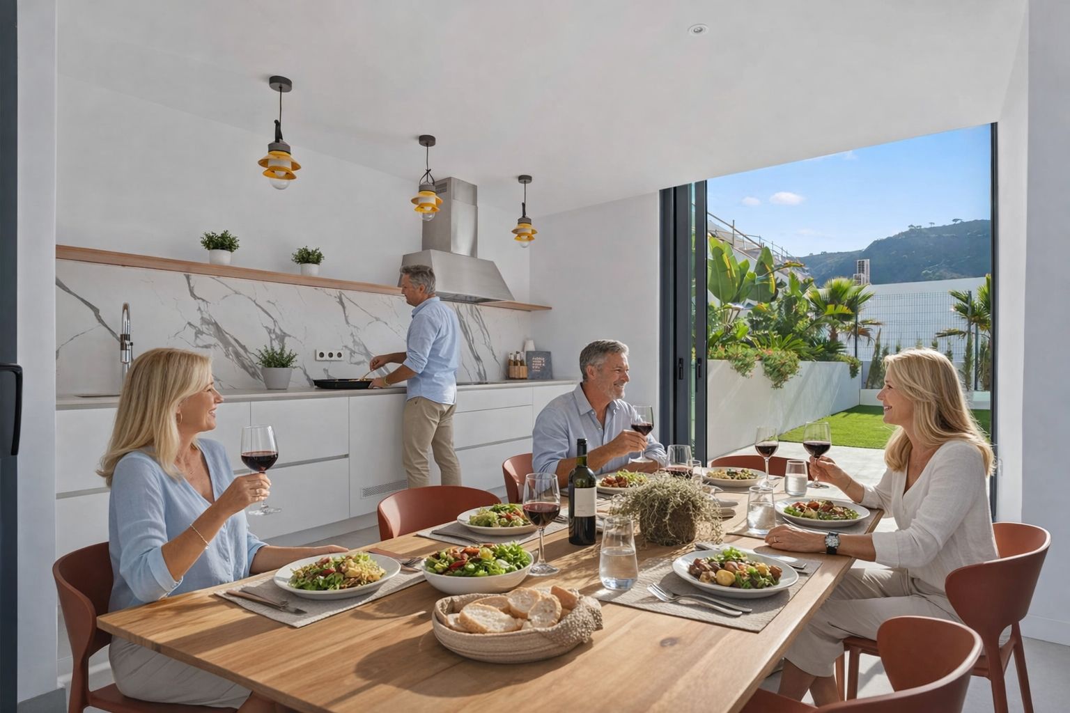 Master bedroom with built-in wardrobes, 3-bedroom new-build villa in Rincón de Loix