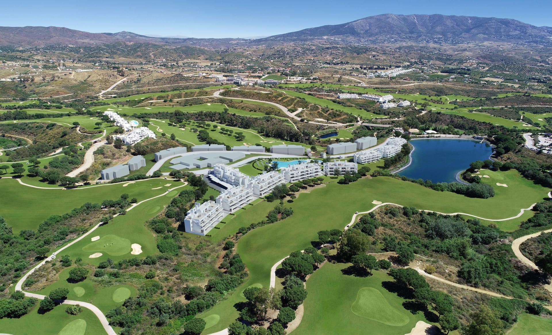 Golf course visible from solarium of penthouse, La Cala Golf, Mijas