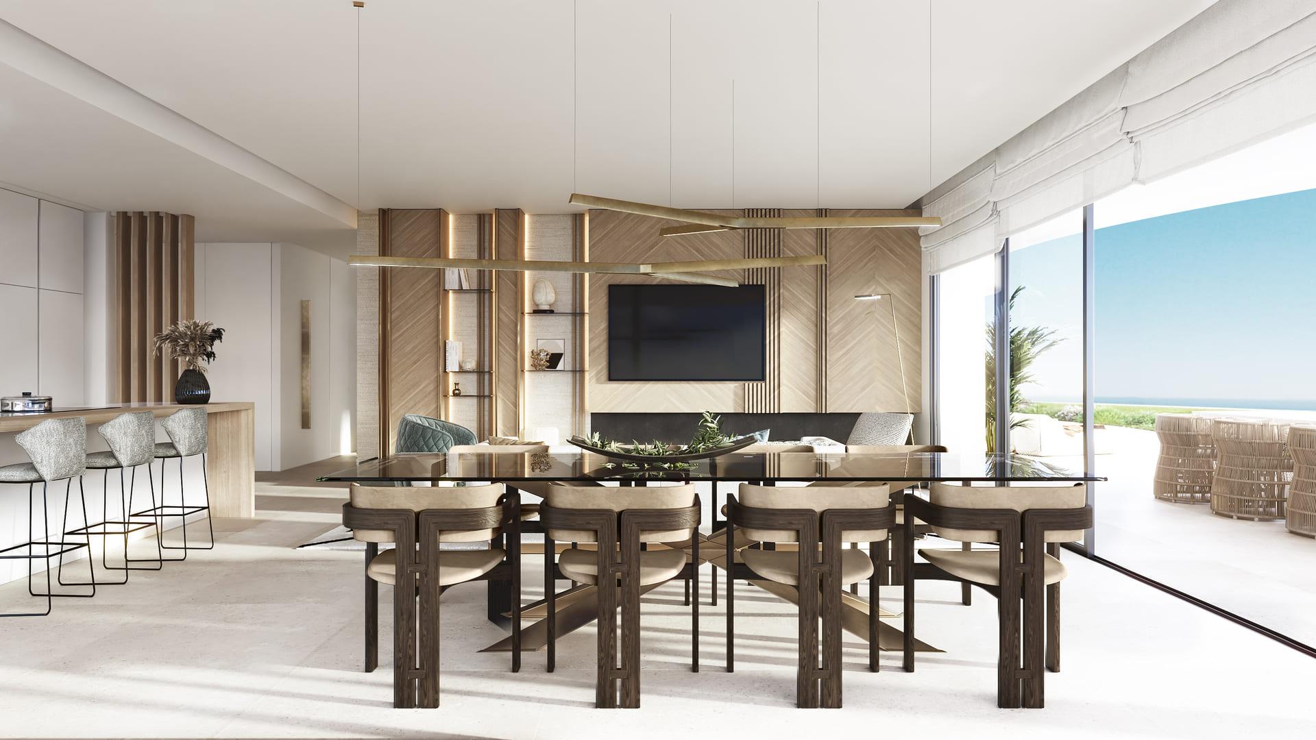 Lift lobby in new-build residential block, La Quinta, Benahavis