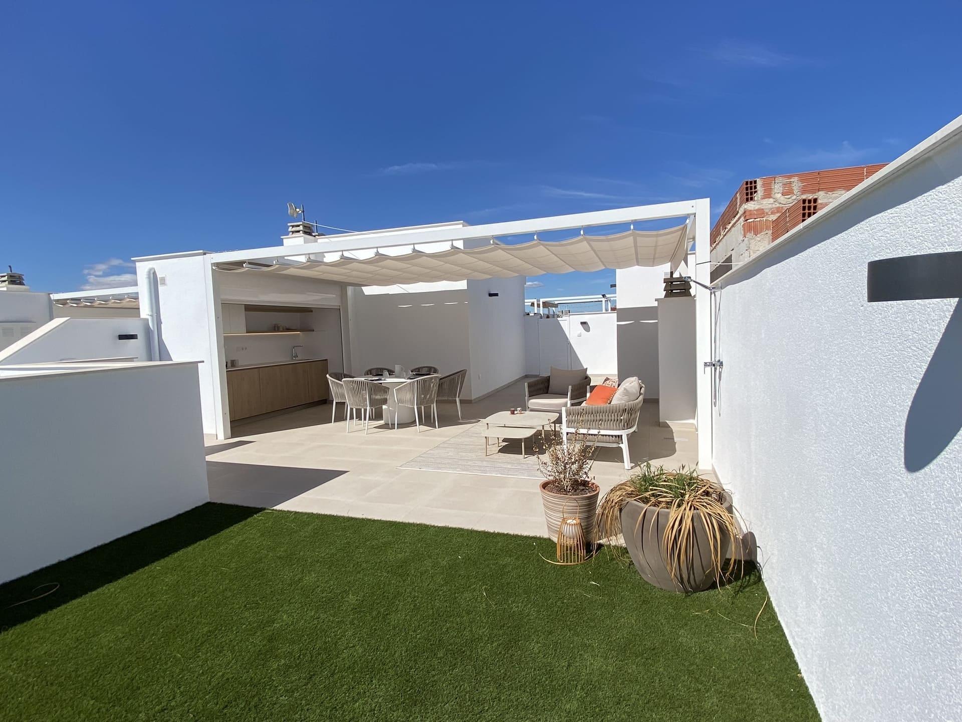 Overhead view of communal pool and sun deck in Zona Pueblo residential complex