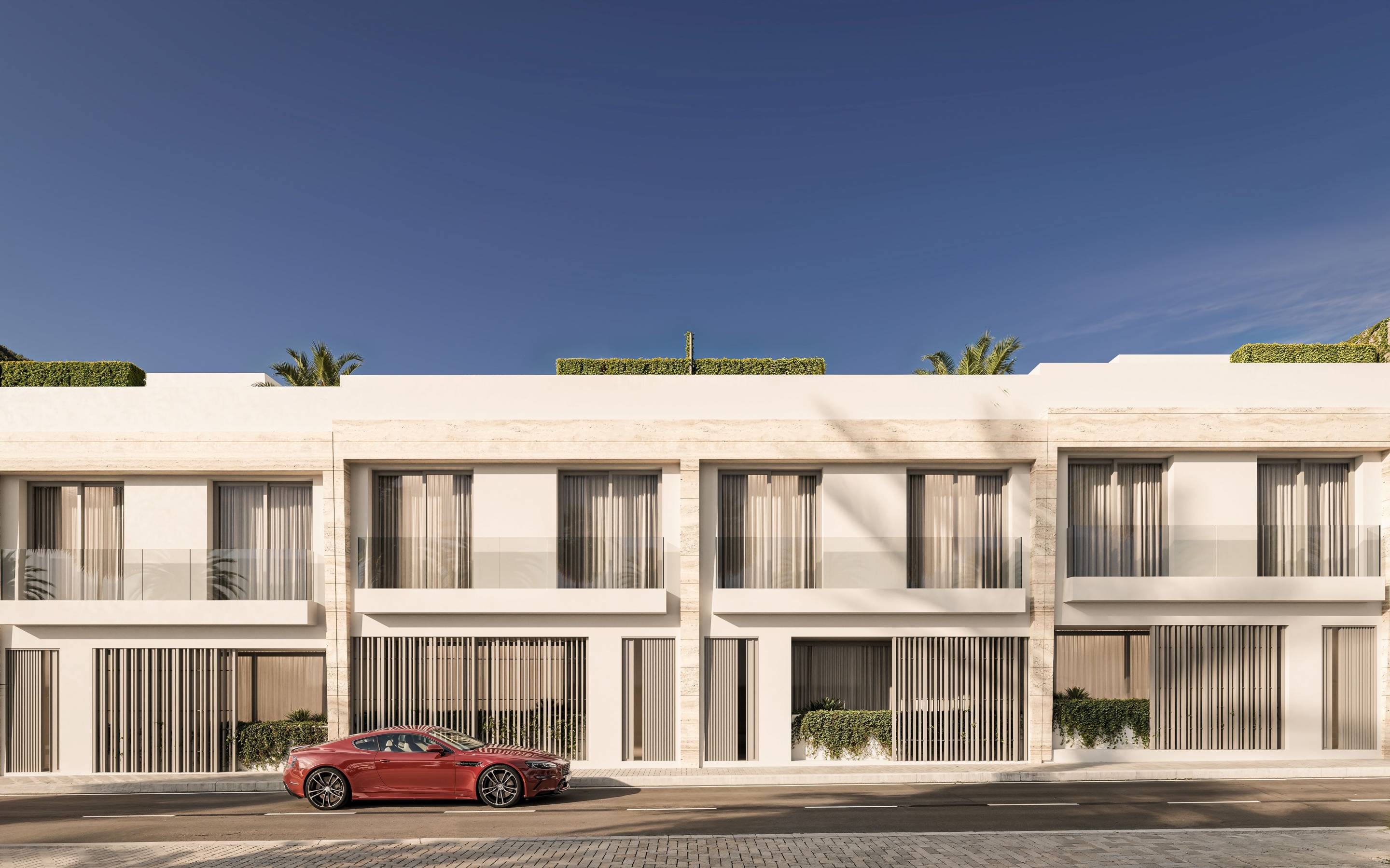 Living area with terrace access in new-build townhouse, San Pedro, Marbella