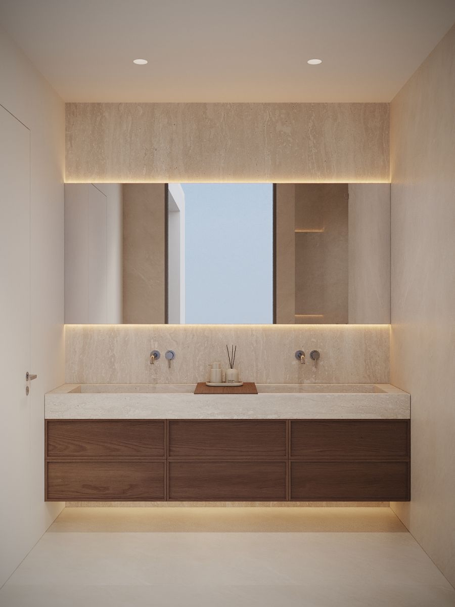 Bedroom wardrobe interior in new-build townhouse, San Pedro