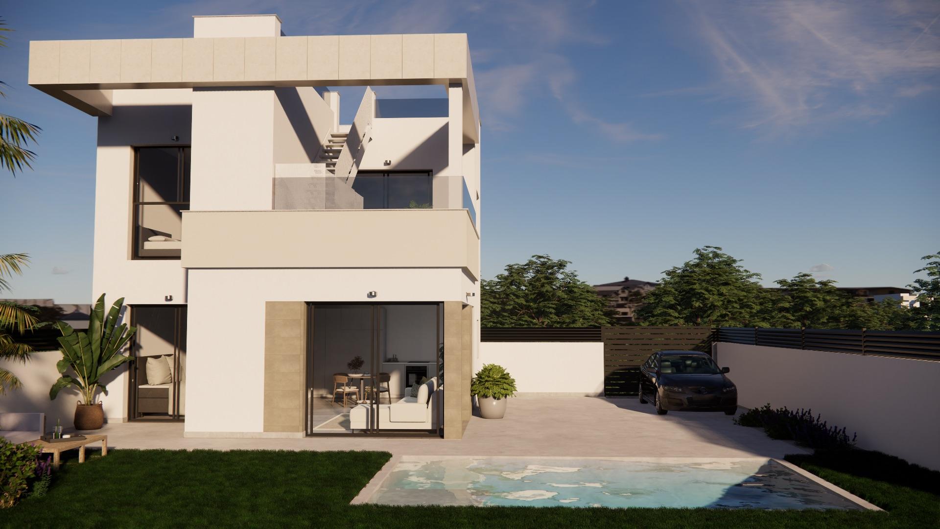 Hallway in 3-bedroom new-build villa, Desamparados, Orihuela