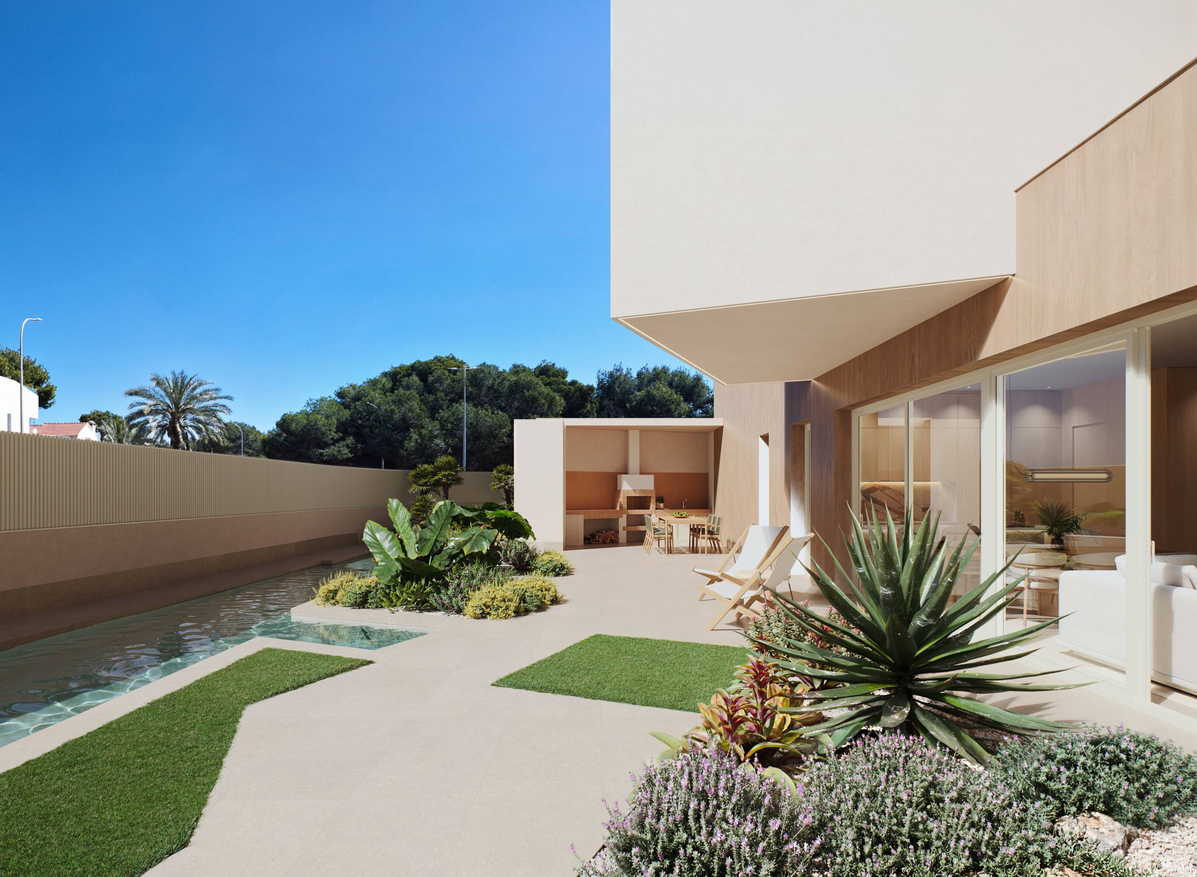 Fourth bedroom with window to exterior, new-build villa, Altos de Campoamor, Orihuela Costa