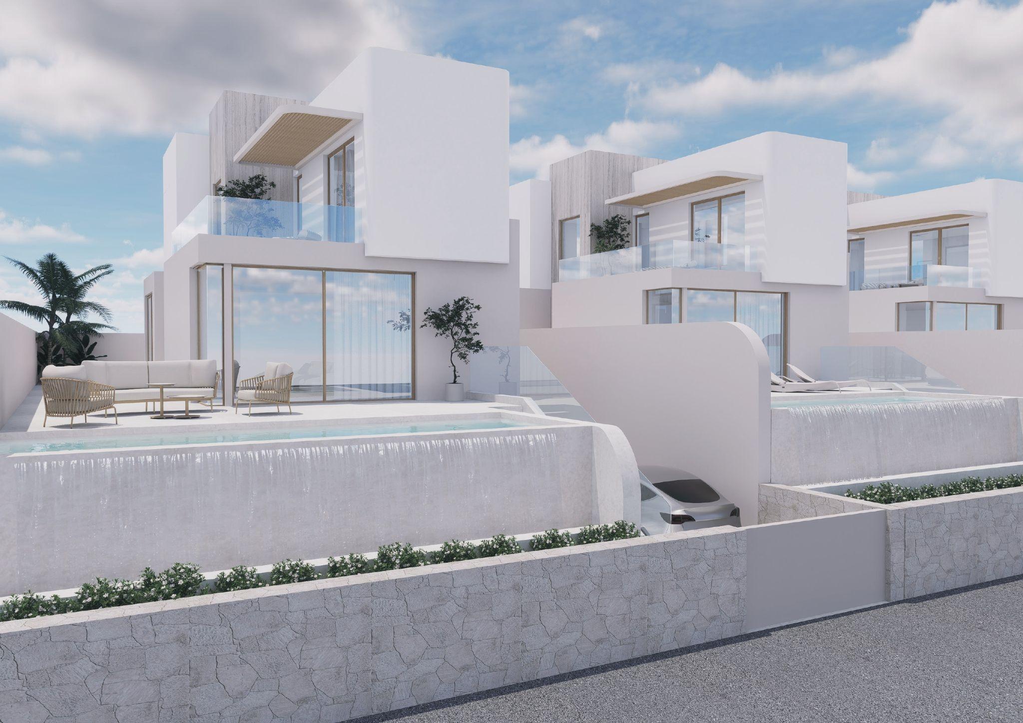 Main bedroom with built-in wardrobes in 3-bedroom new-build villa, Algorfa