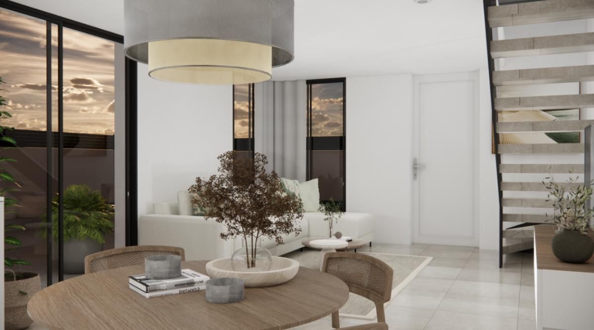 Main bedroom with built-in wardrobes in single-storey new-build villa, Desamparados, Orihuela